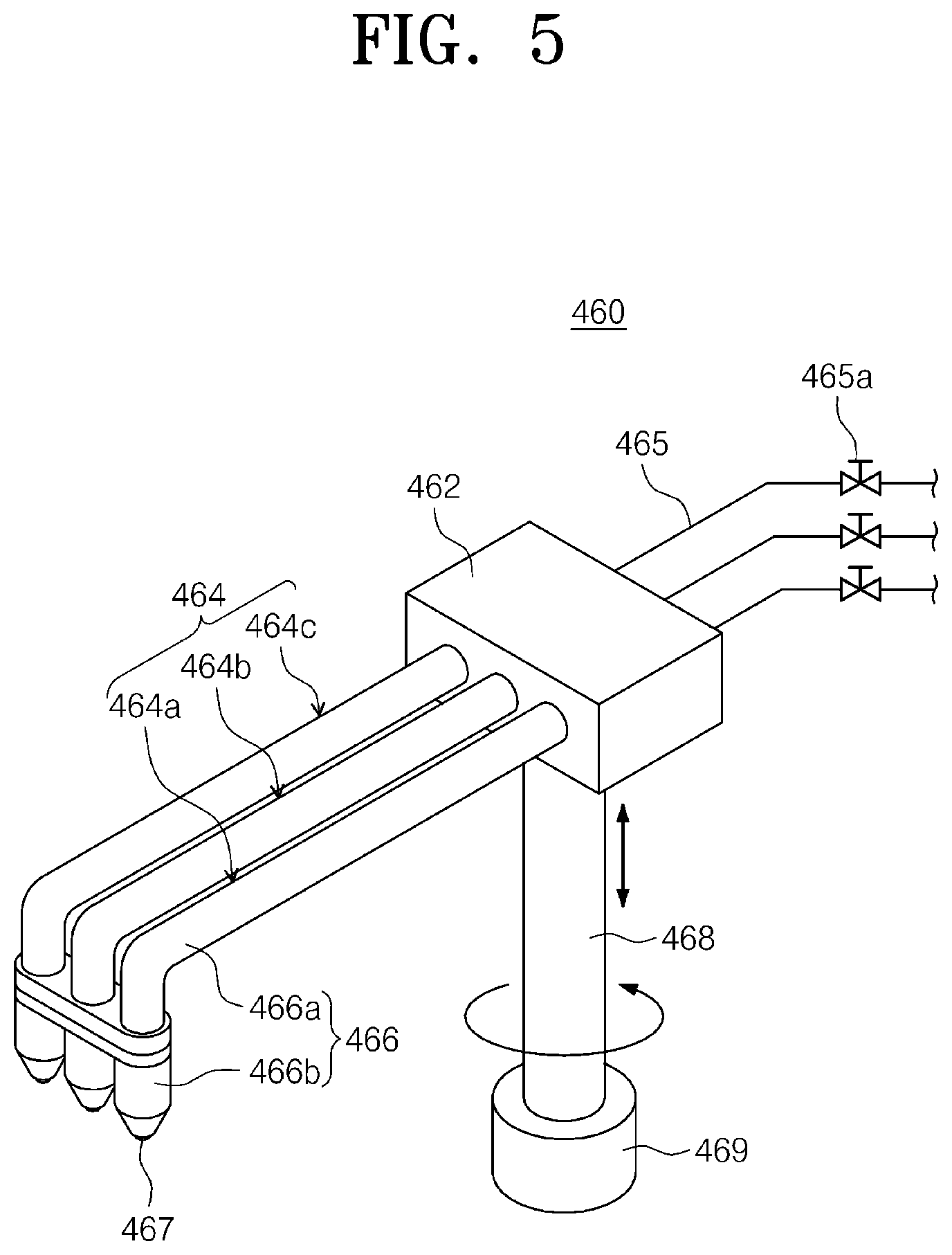 Patent US12599926 Figure 5 – Home port and a substrate-treating apparatus for exhausting fume from a treatment liquid