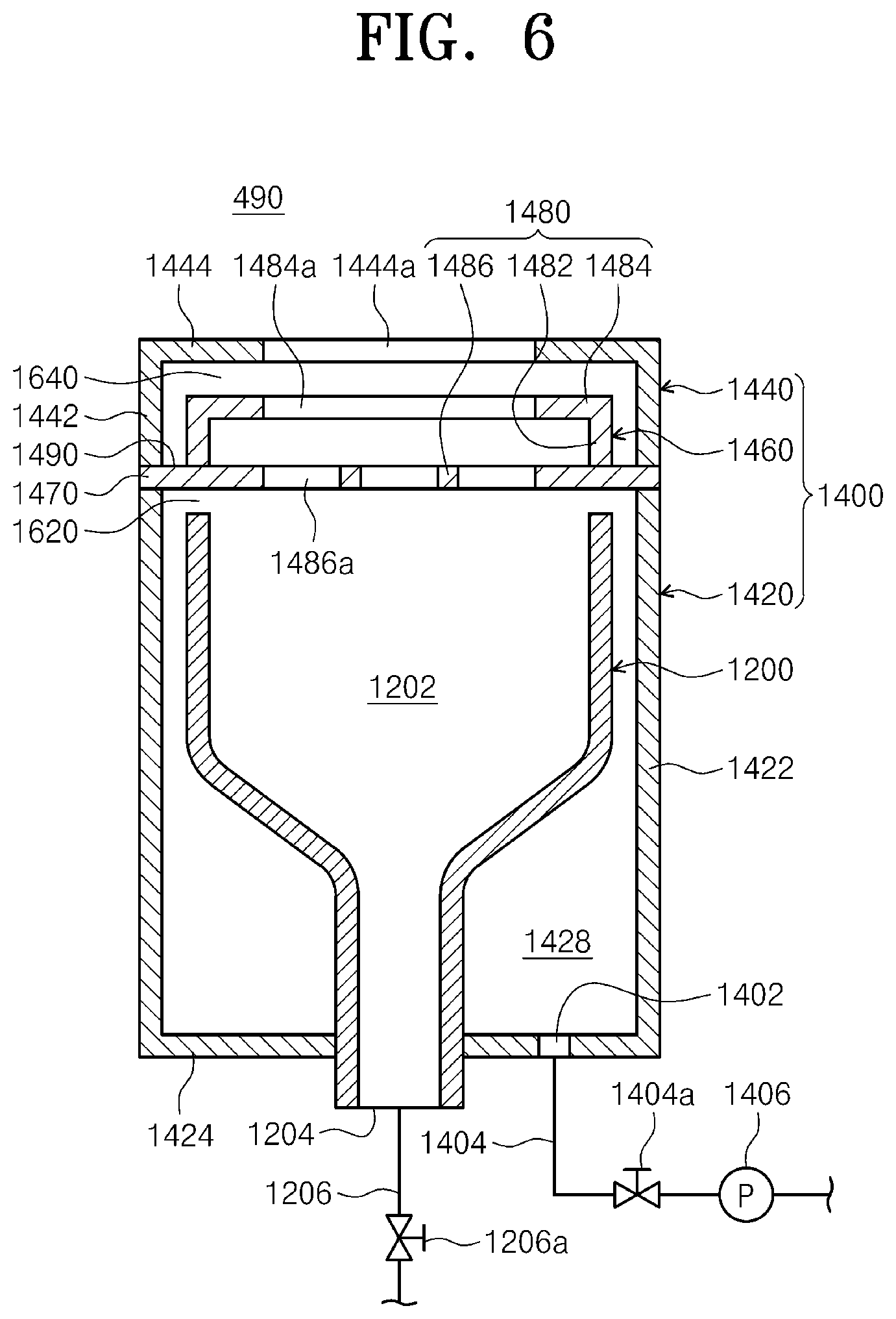 Patent US12599926 Figure 6 – Home port and a substrate-treating apparatus for exhausting fume from a treatment liquid