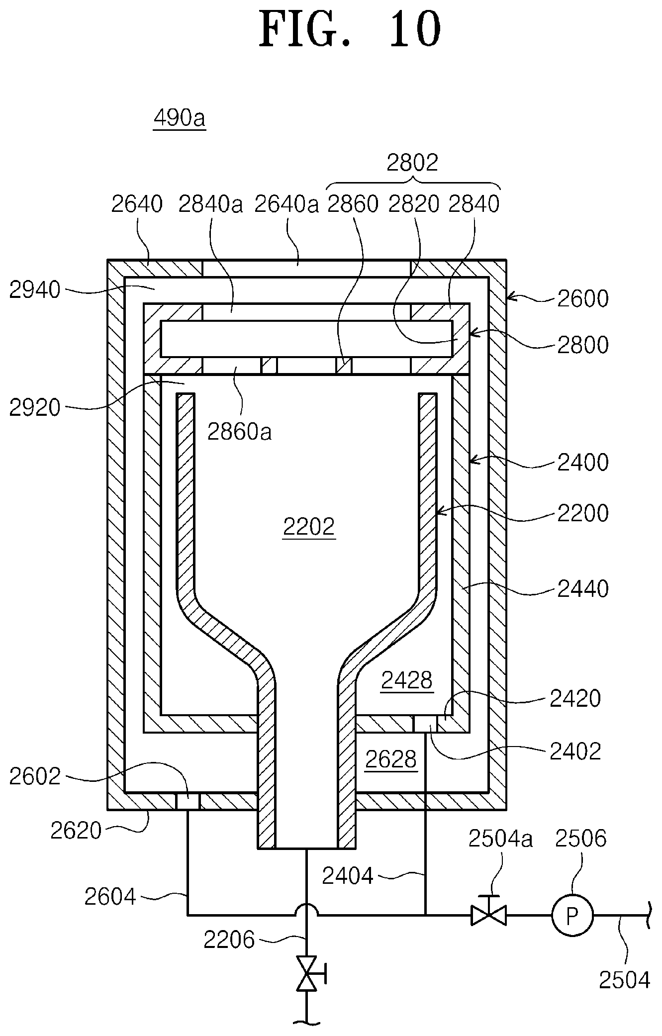 Patent US12599926 Figure 10 – Home port and a substrate-treating apparatus for exhausting fume from a treatment liquid