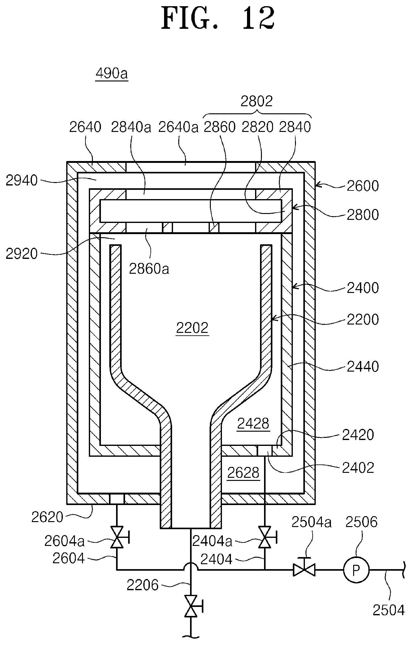 Patent US12599926 Figure 12 – Home port and a substrate-treating apparatus for exhausting fume from a treatment liquid