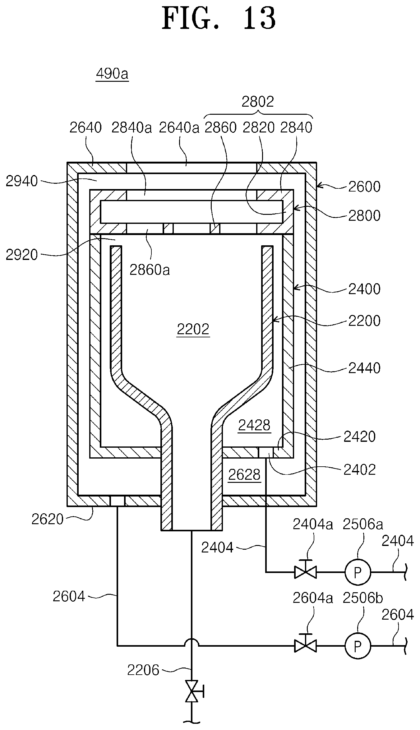 Patent US12599926 Figure 13 – Home port and a substrate-treating apparatus for exhausting fume from a treatment liquid