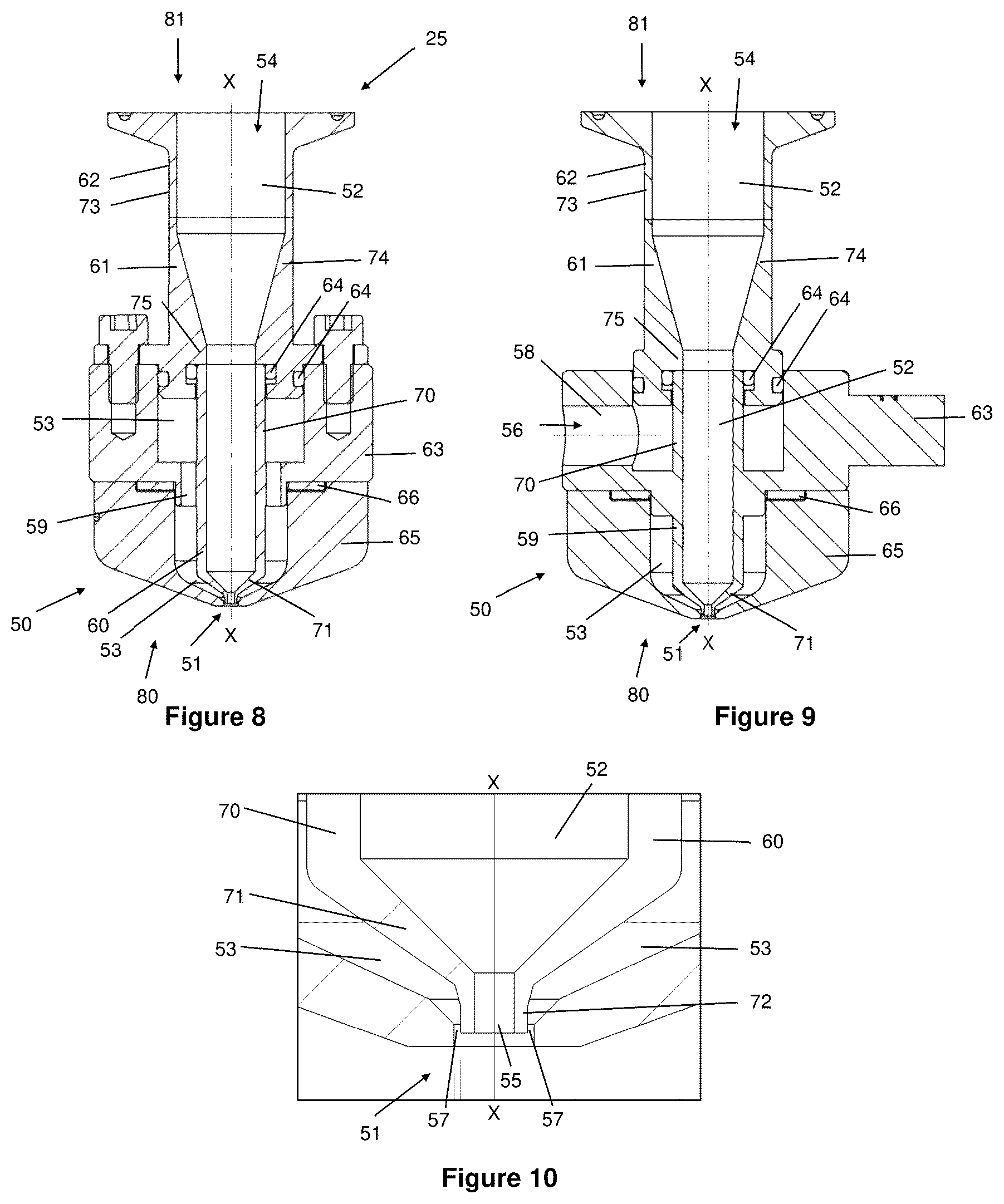 Patent US12599929 Figure 7 – Powder spraying system, powder spraying nozzle and method