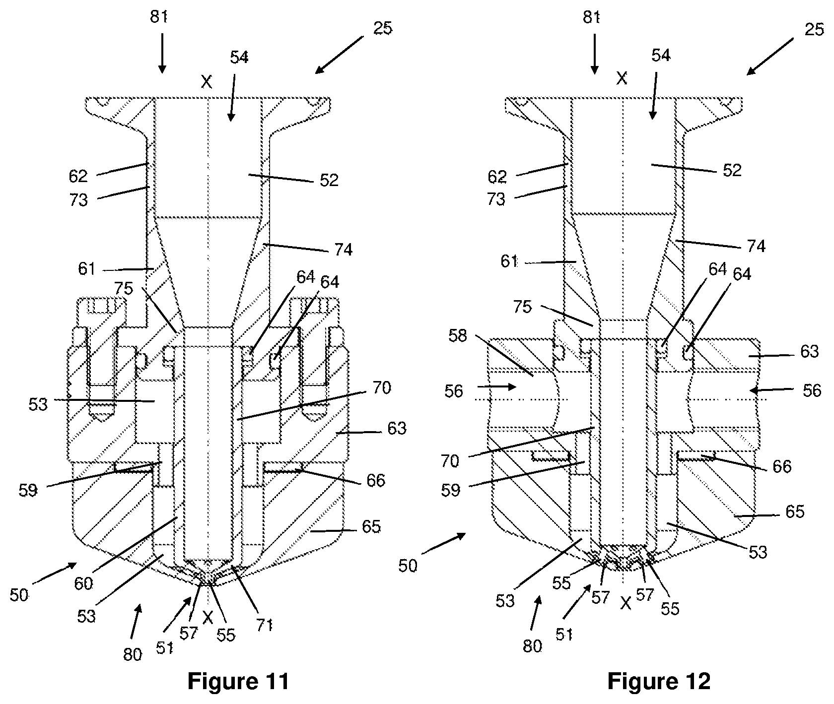 Patent US12599929 Figure 8 – Powder spraying system, powder spraying nozzle and method
