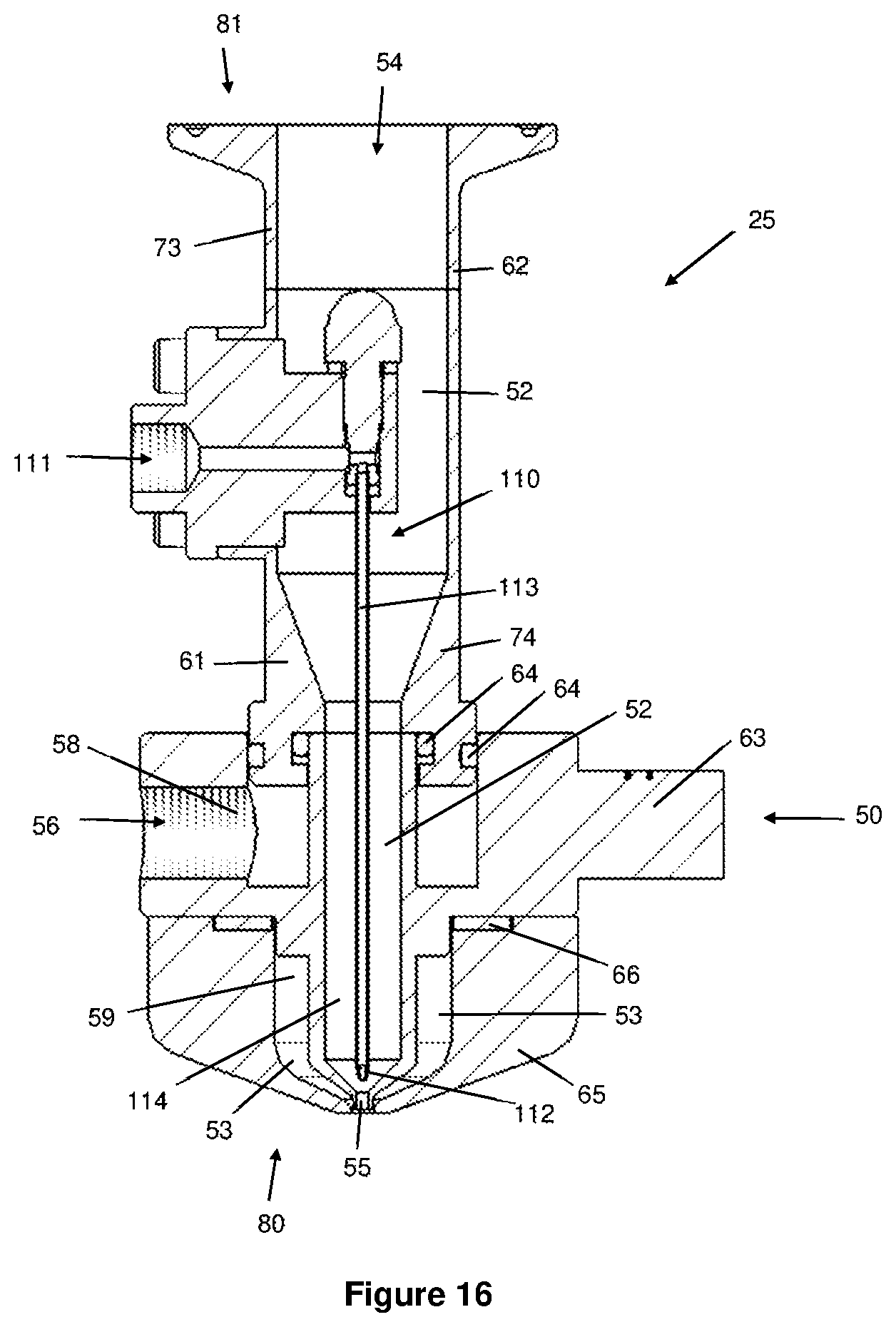 Patent US12599929 Figure 10 – Powder spraying system, powder spraying nozzle and method