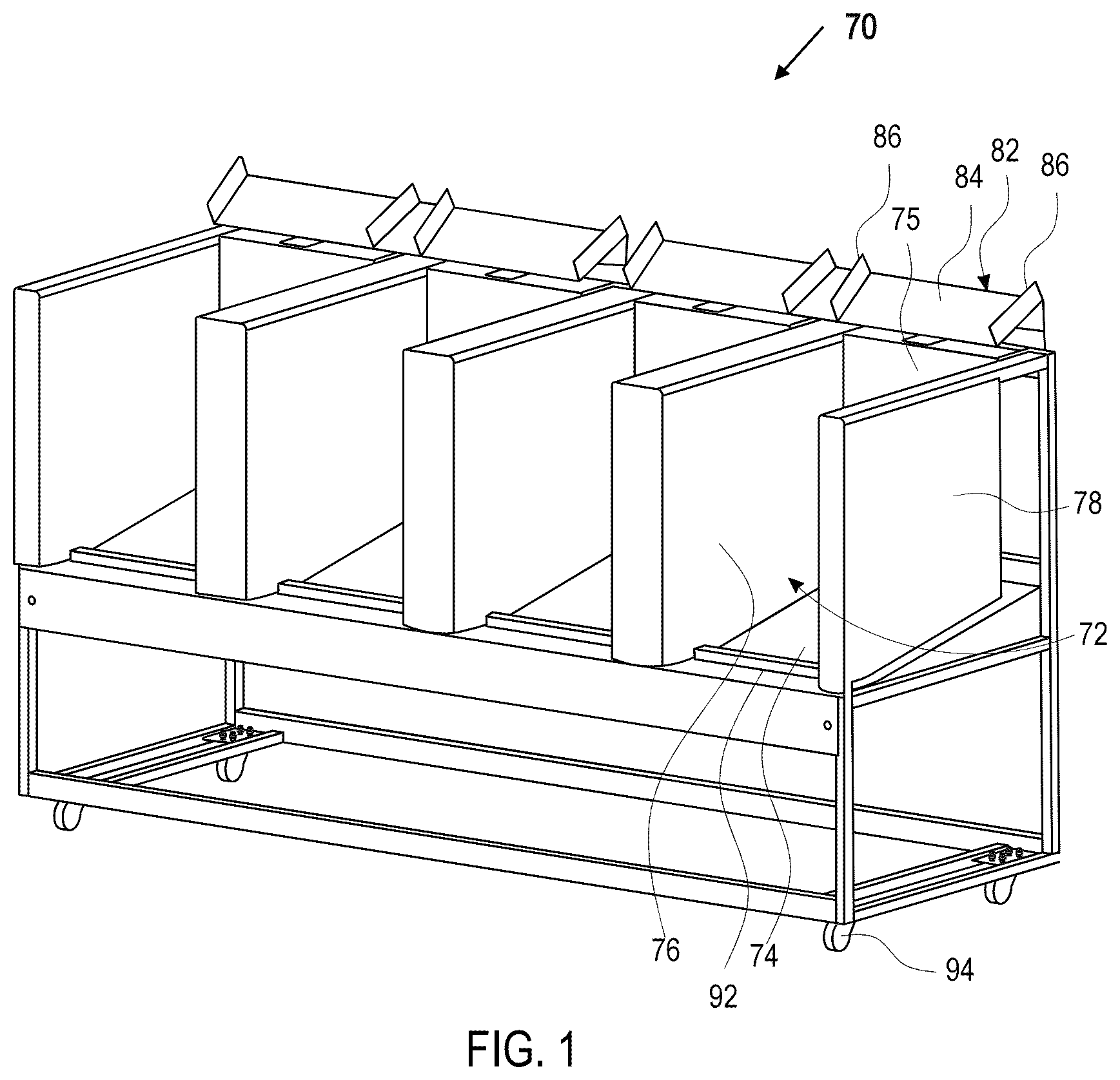 Patent US12599935 — Optimization of sortation order receptacle filling — Figure 1