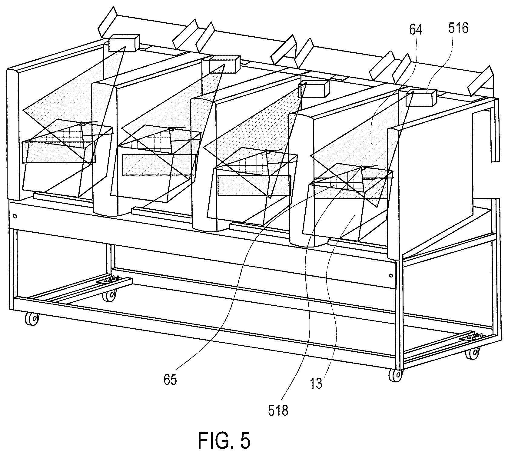 Patent US12599935 Figure 5 – Optimization of sortation order receptacle filling