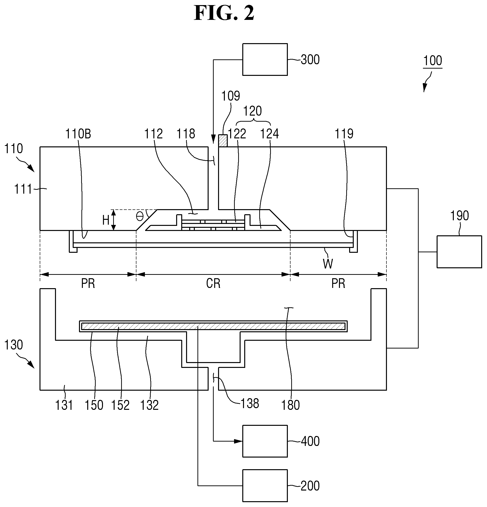 Patent US12599938 Figure 2 – Substrate processing apparatus using supercritical fluid and driving method thereof
