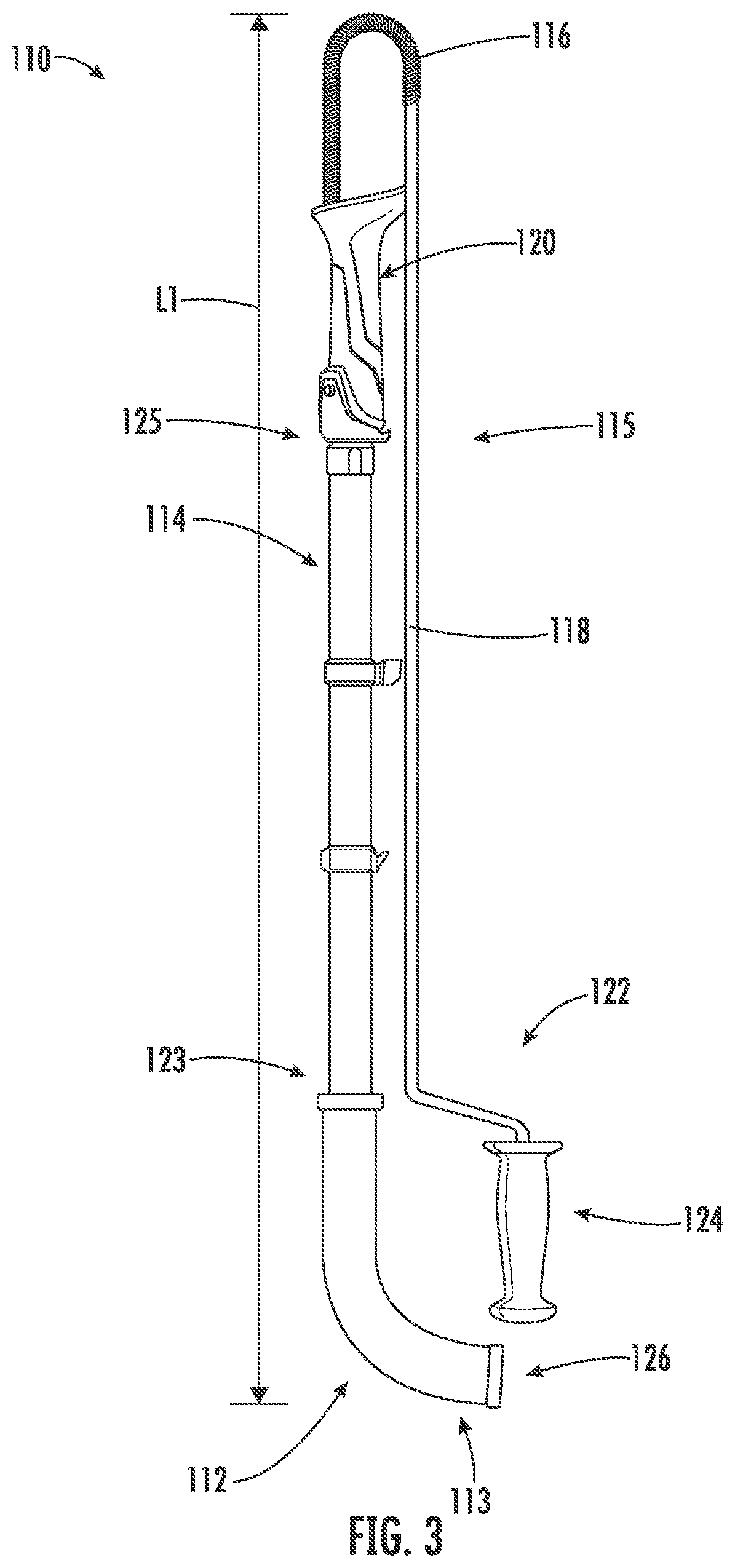 Patent US12599940 Figure 3 – Drain cleaner tool