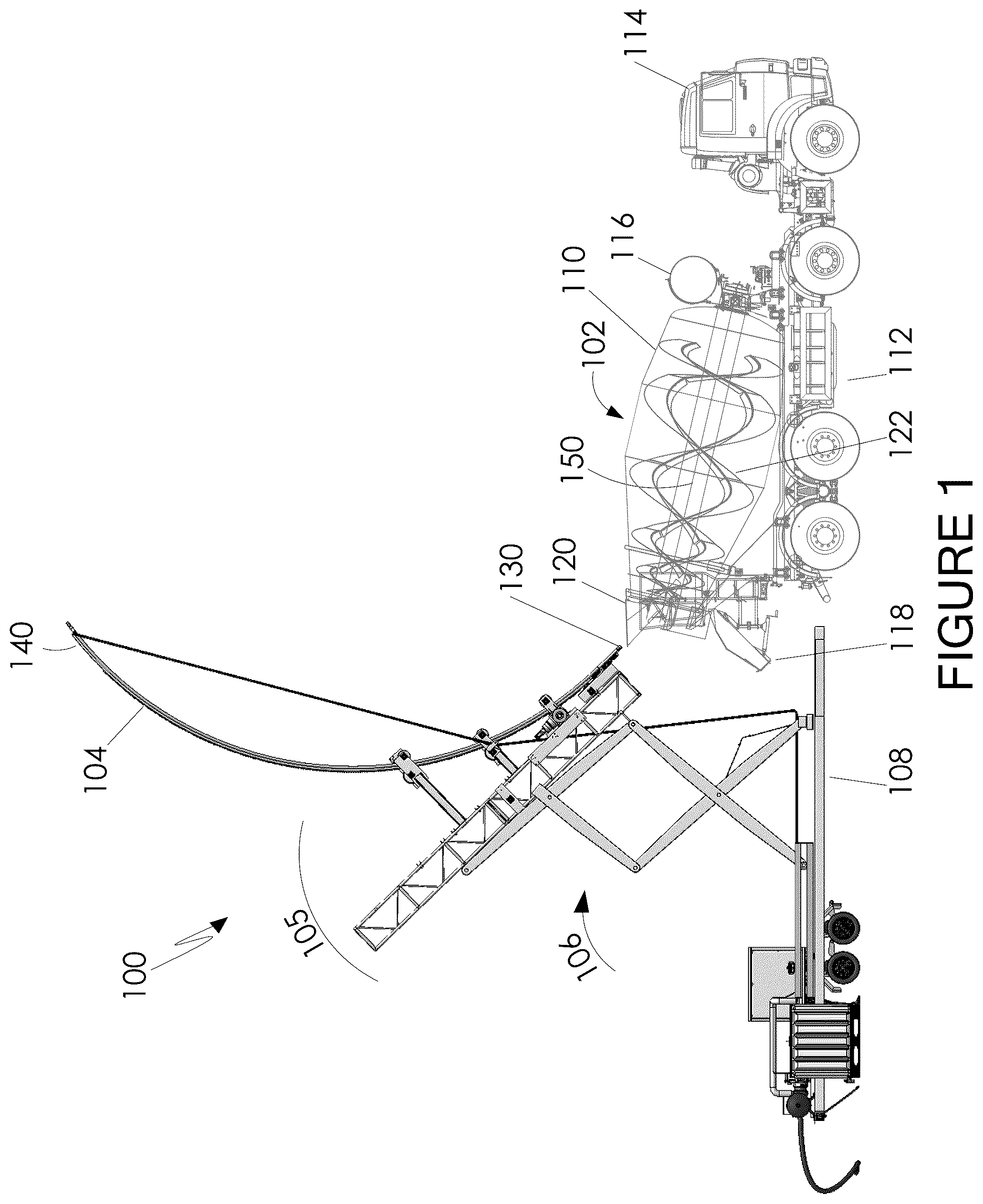 Patent US12599943 Figure 1 – System for spraying the interior of a container