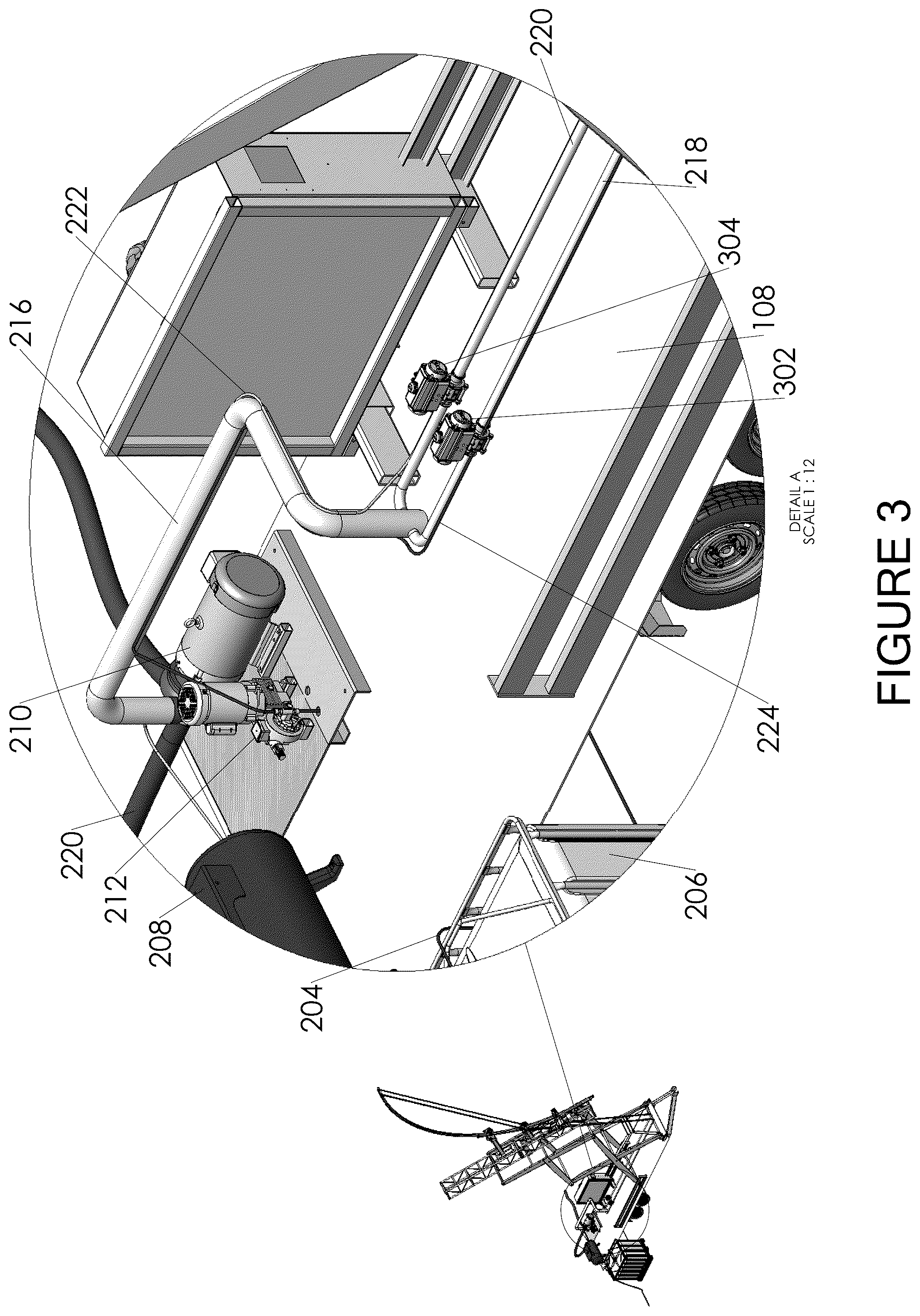 Patent US12599943 Figure 3 – System for spraying the interior of a container