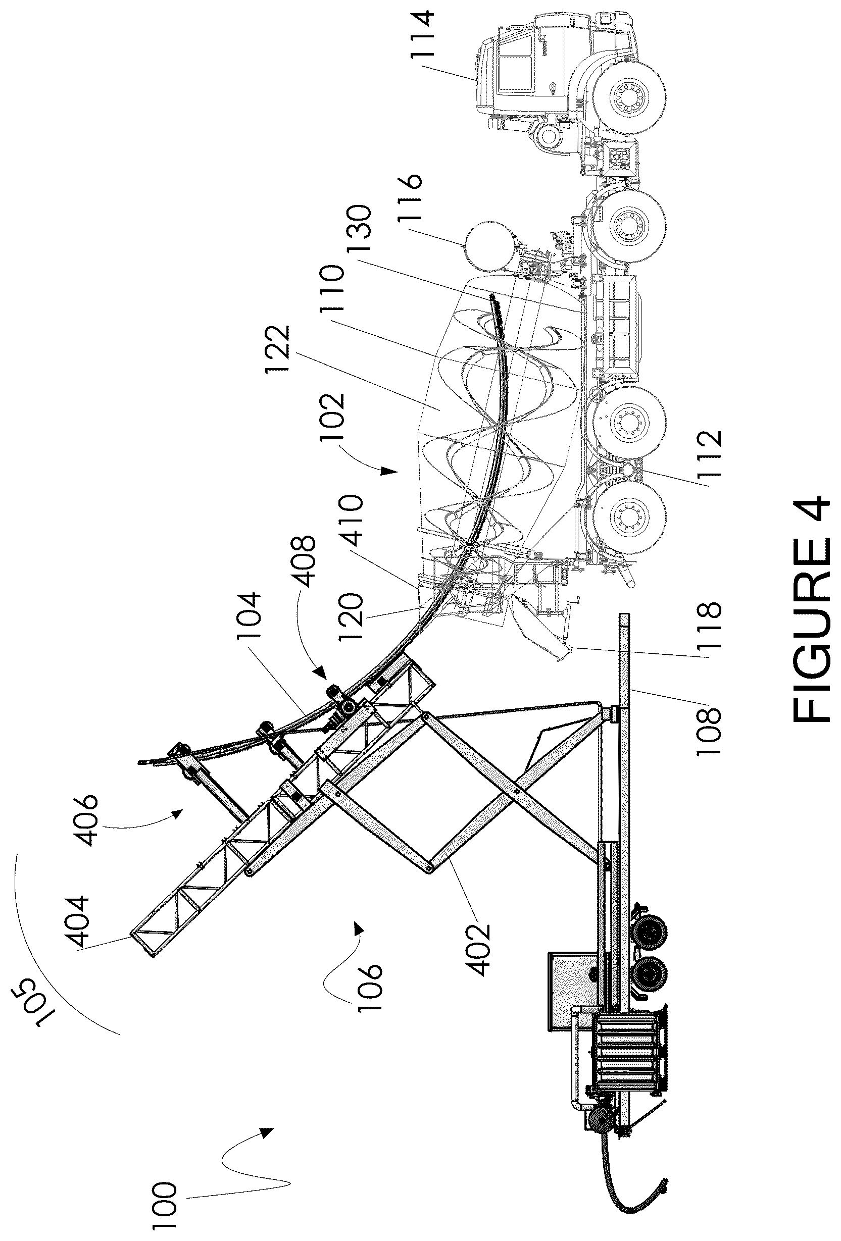 Patent US12599943 Figure 4 – System for spraying the interior of a container