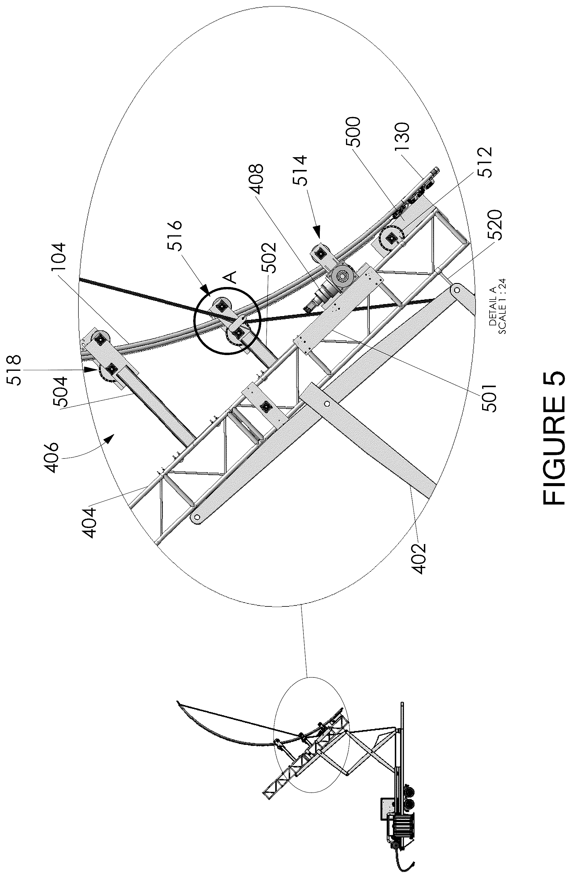 Patent US12599943 Figure 5 – System for spraying the interior of a container