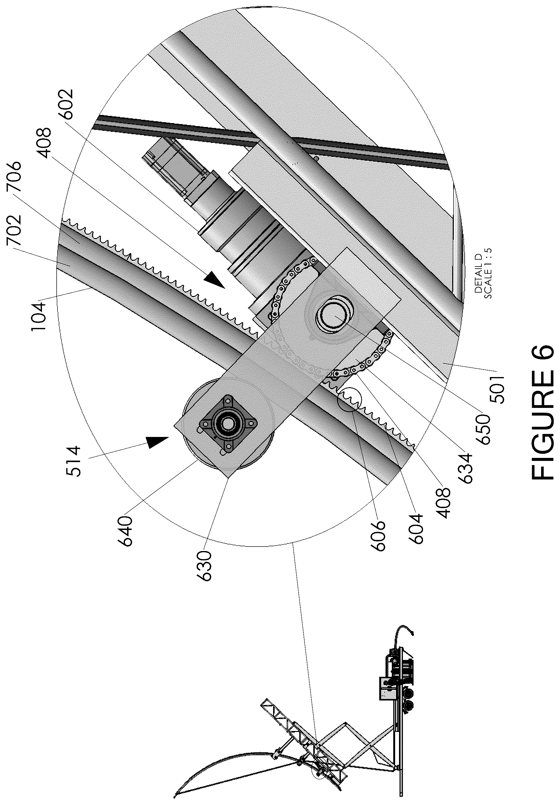 Patent US12599943 Figure 7 – System for spraying the interior of a container