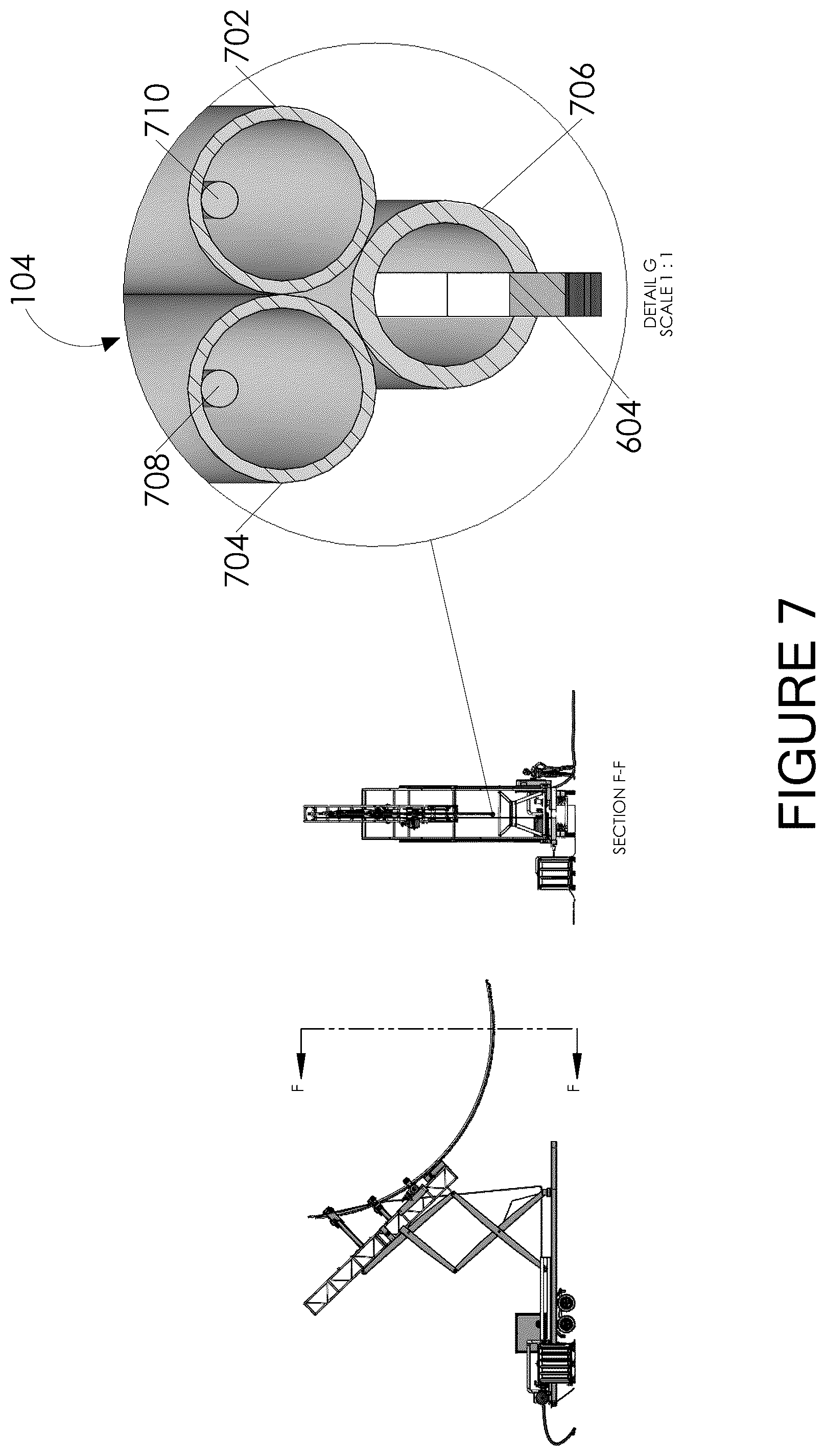 Patent US12599943 Figure 8 – System for spraying the interior of a container