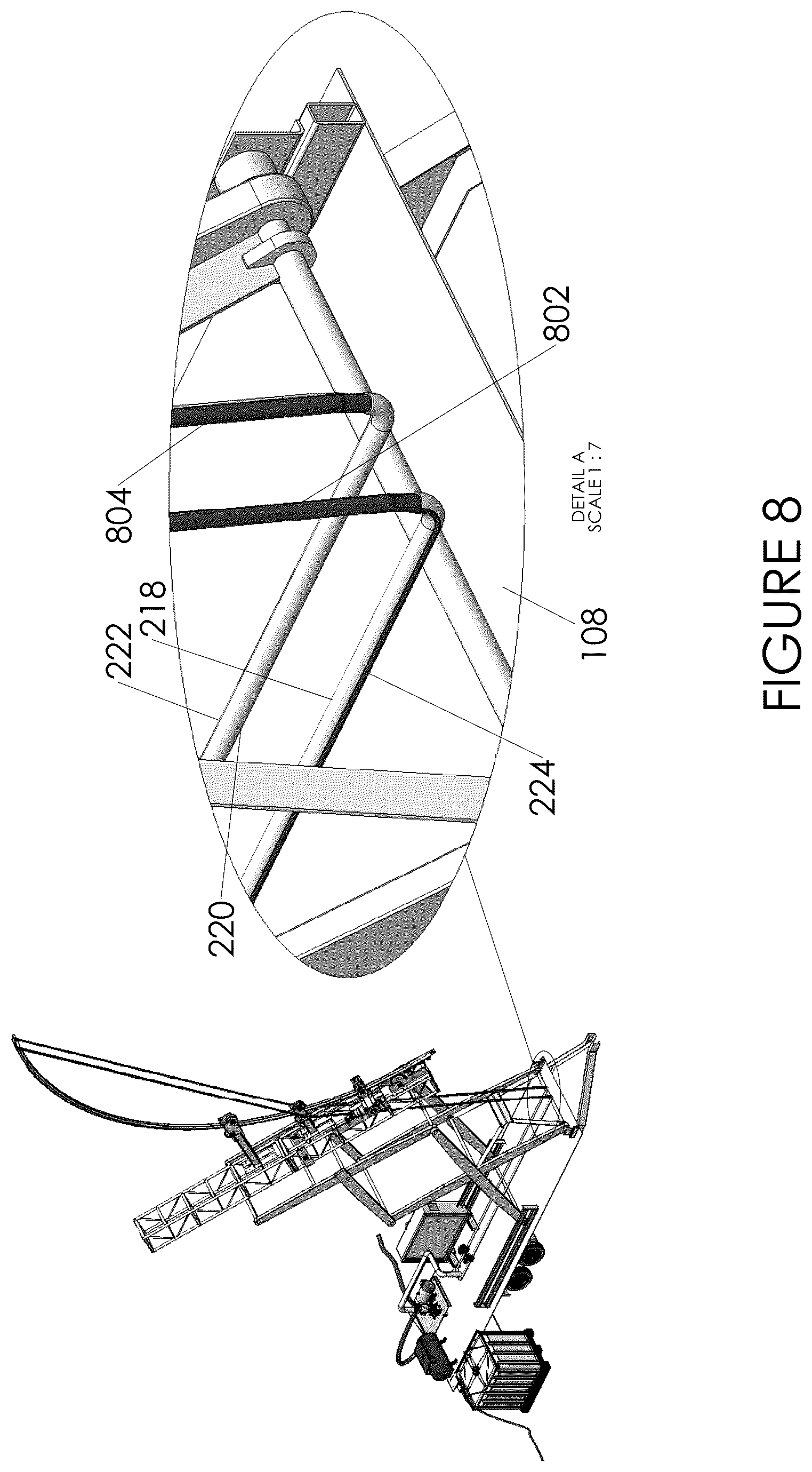 Patent US12599943 Figure 9 – System for spraying the interior of a container