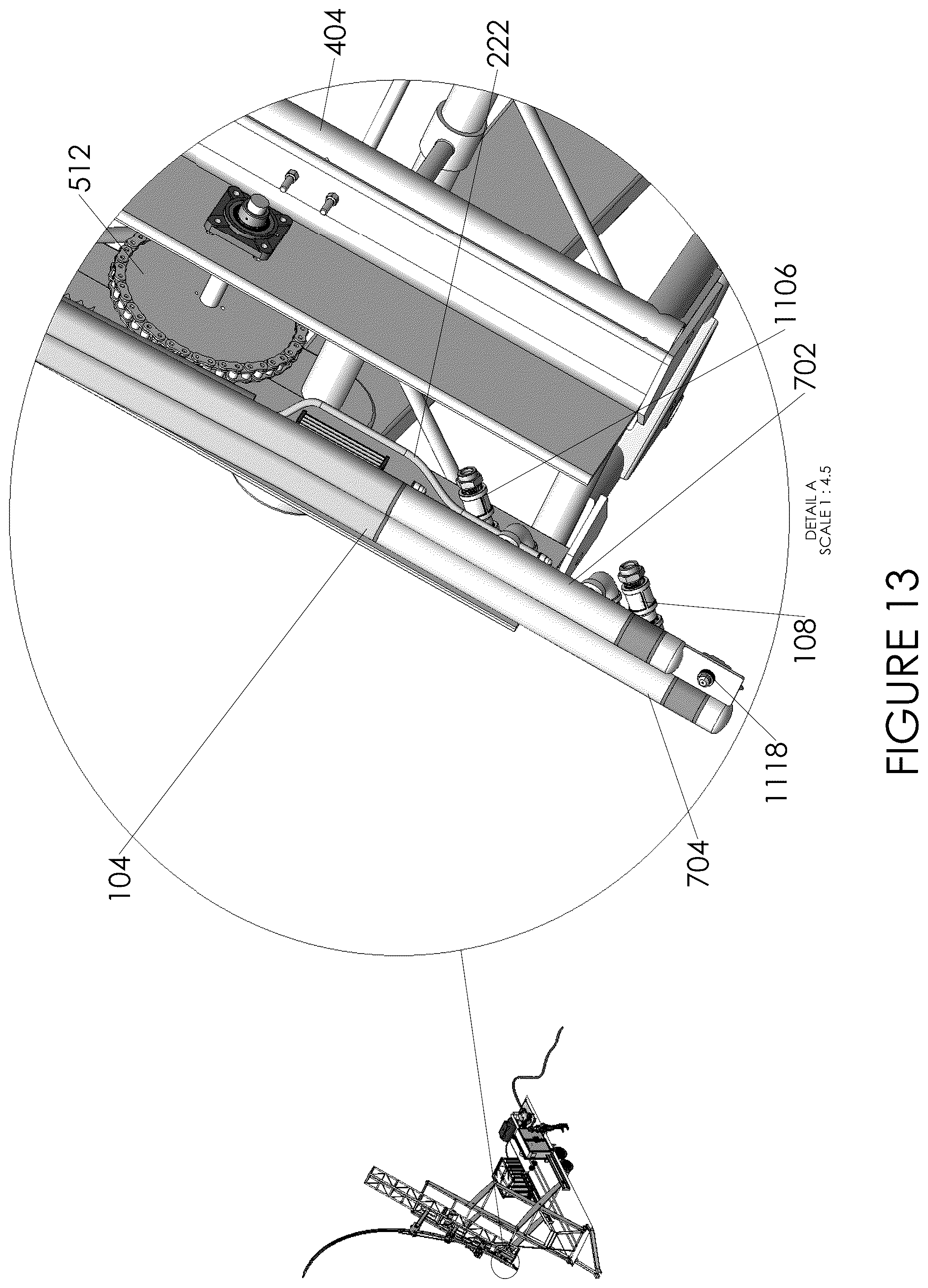 Patent US12599943 Figure 14 – System for spraying the interior of a container
