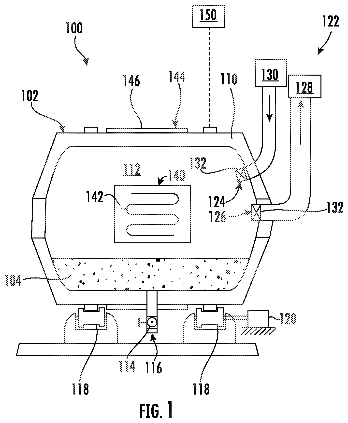 Patent US12599962 Figure 1 – System and method for treating additive powder