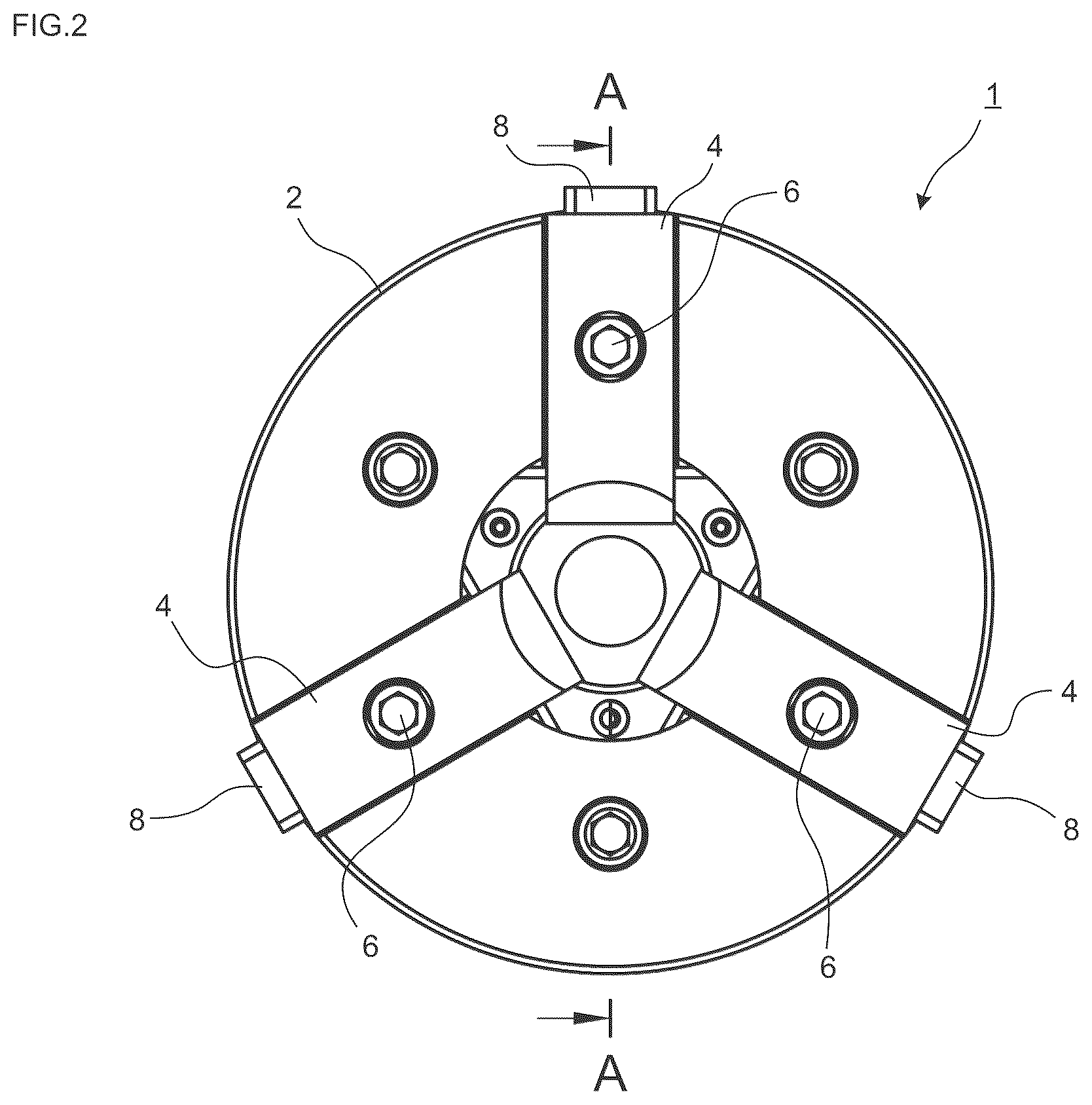 Patent US12599973 Figure 2 – Structure and chuck