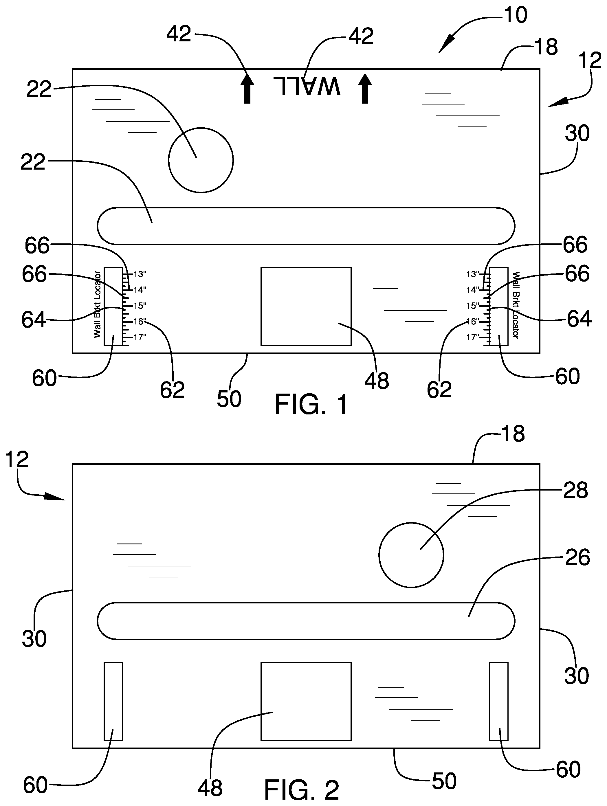 Patent US12599974 Figure 1 – Mounting bracket template support and method