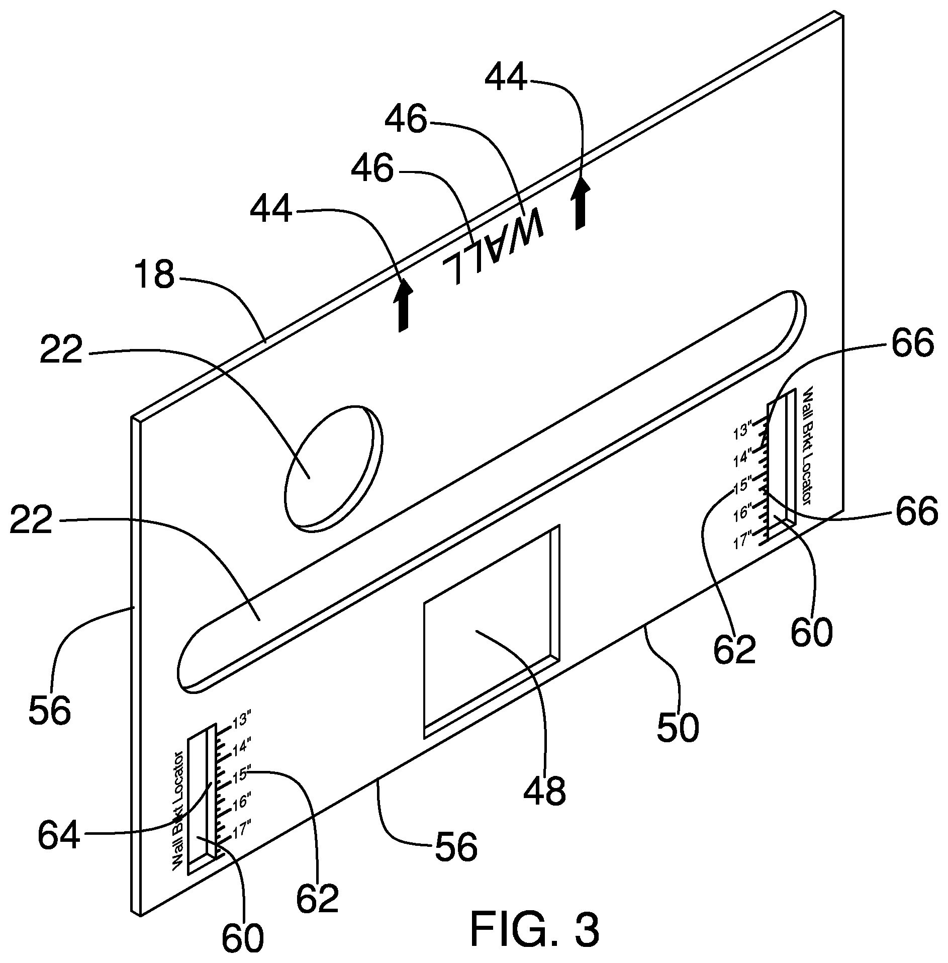 Patent US12599974 Figure 2 – Mounting bracket template support and method