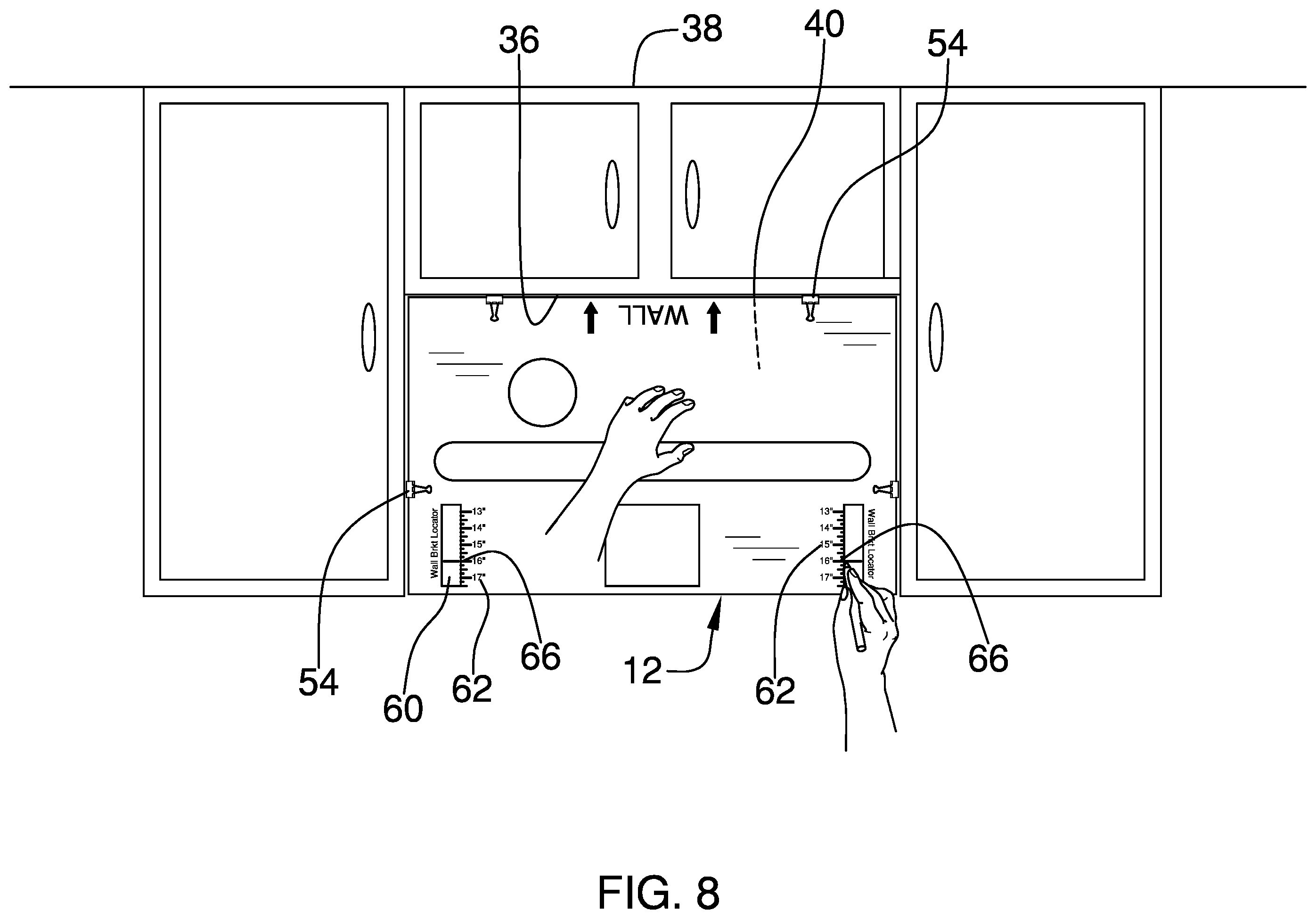 Patent US12599974 Figure 7 – Mounting bracket template support and method