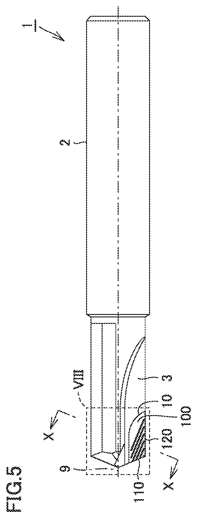 Patent US12599975 Figure 5 – Rotary cutting tool