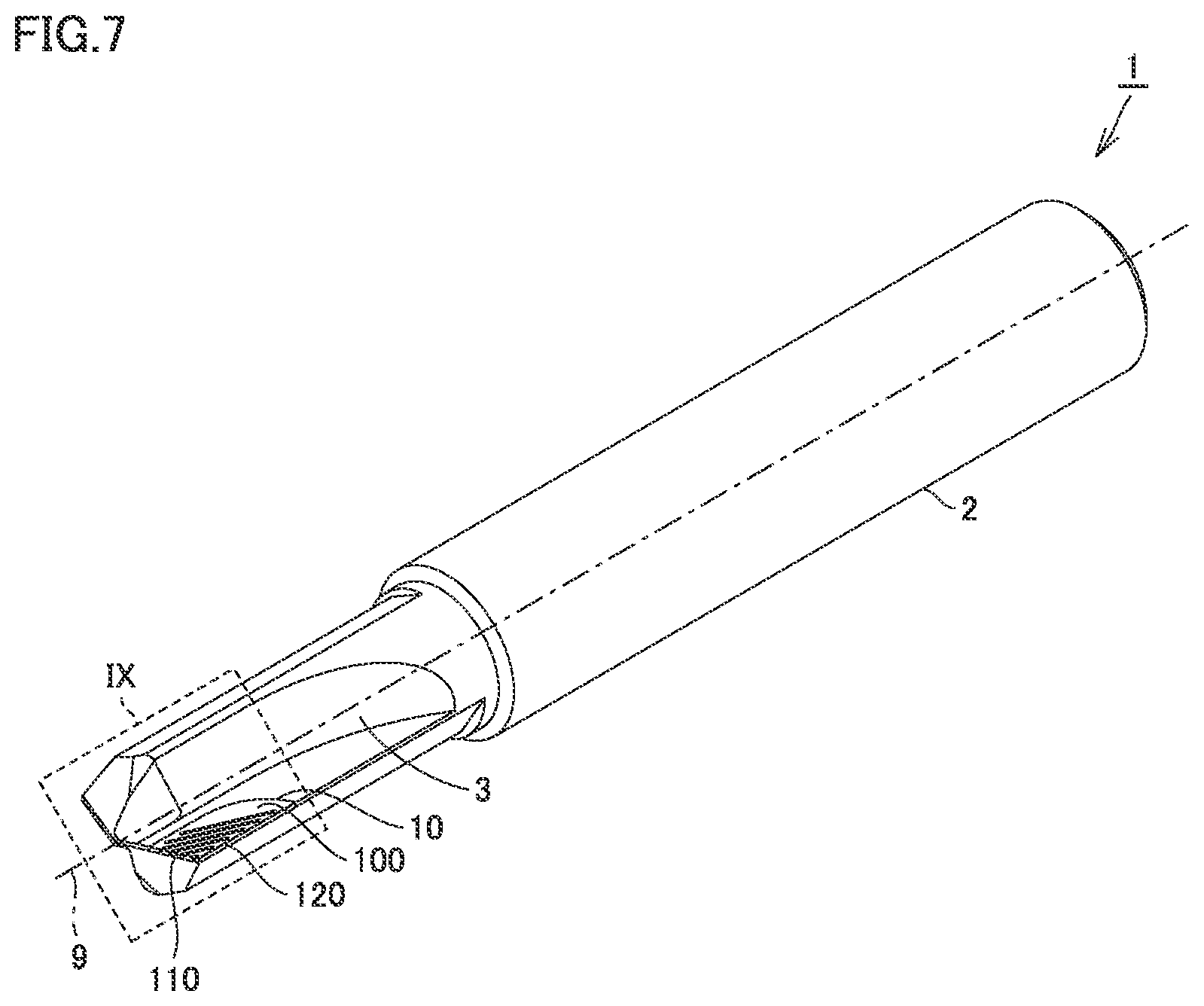 Patent US12599975 Figure 7 – Rotary cutting tool