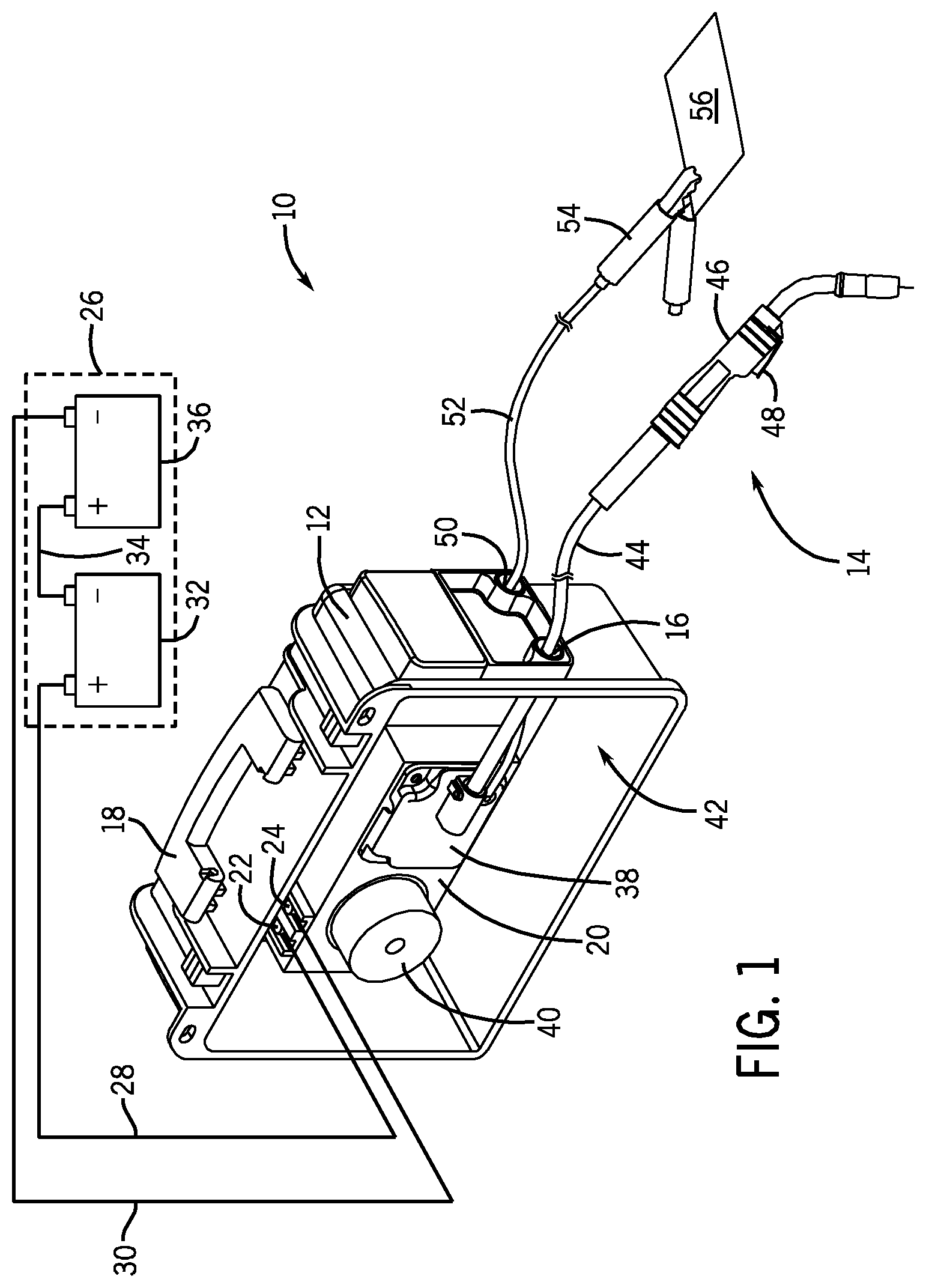 Patent US12599985 — Battery powered welding system — Figure 1