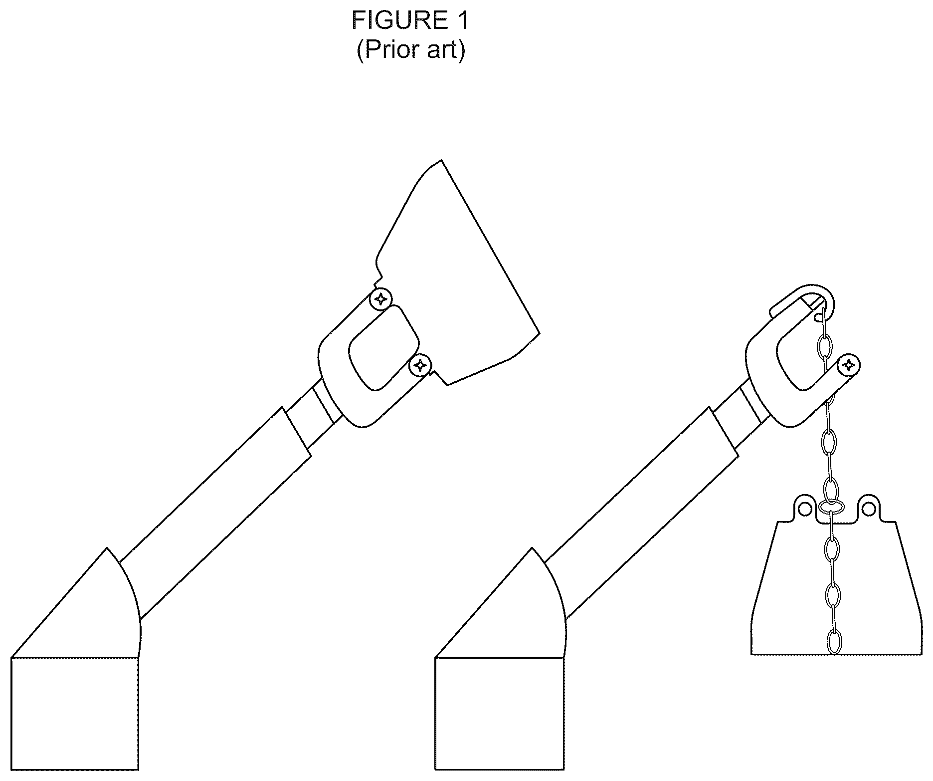 Patent US12599995 Figure 1 – Device or tool for gripping a liner to remove same from and install same in the shell of a mill, method for installing a liner and method for removing a liner