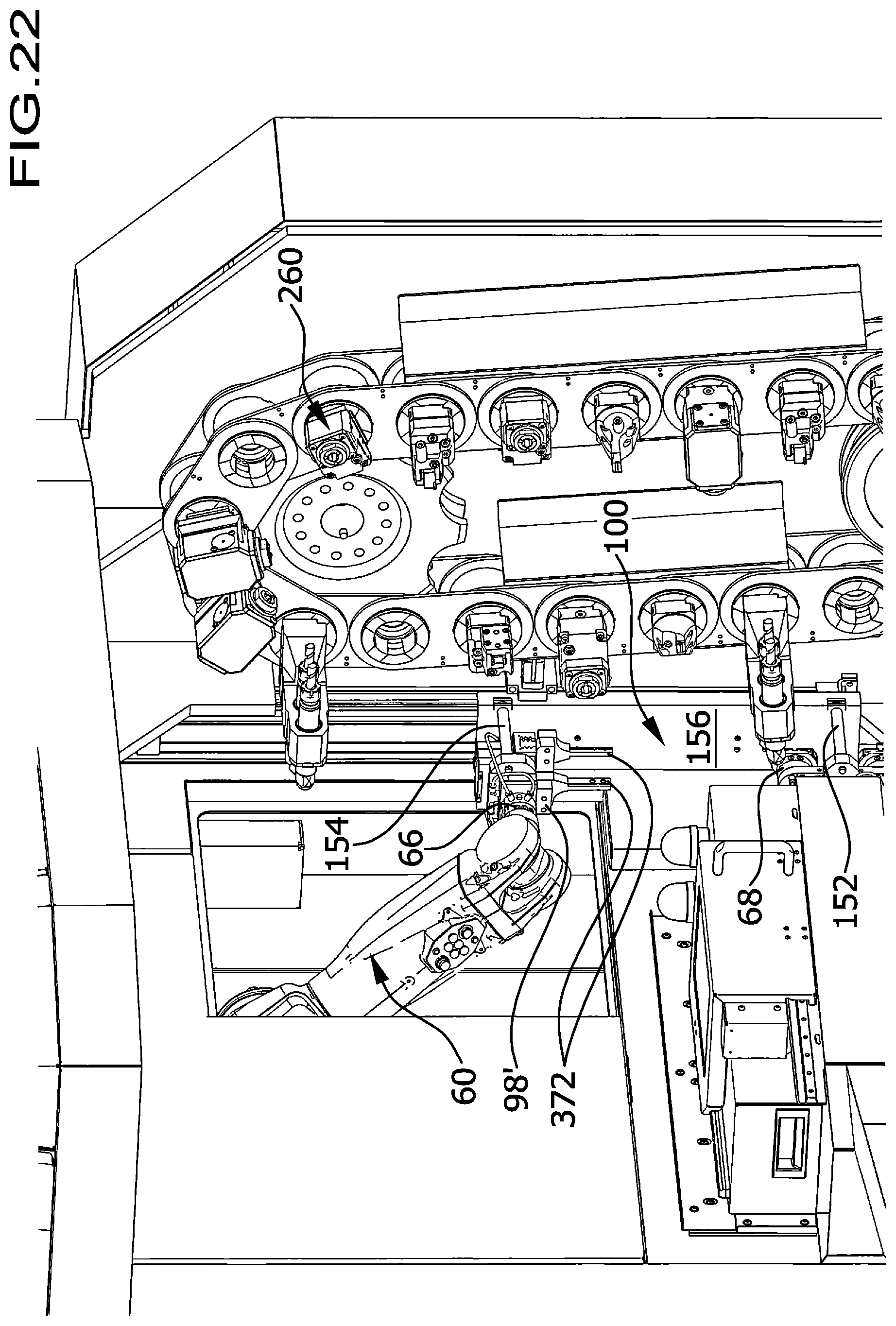 Patent US12599996 Figure 20 – Multi-spindle machine tool
