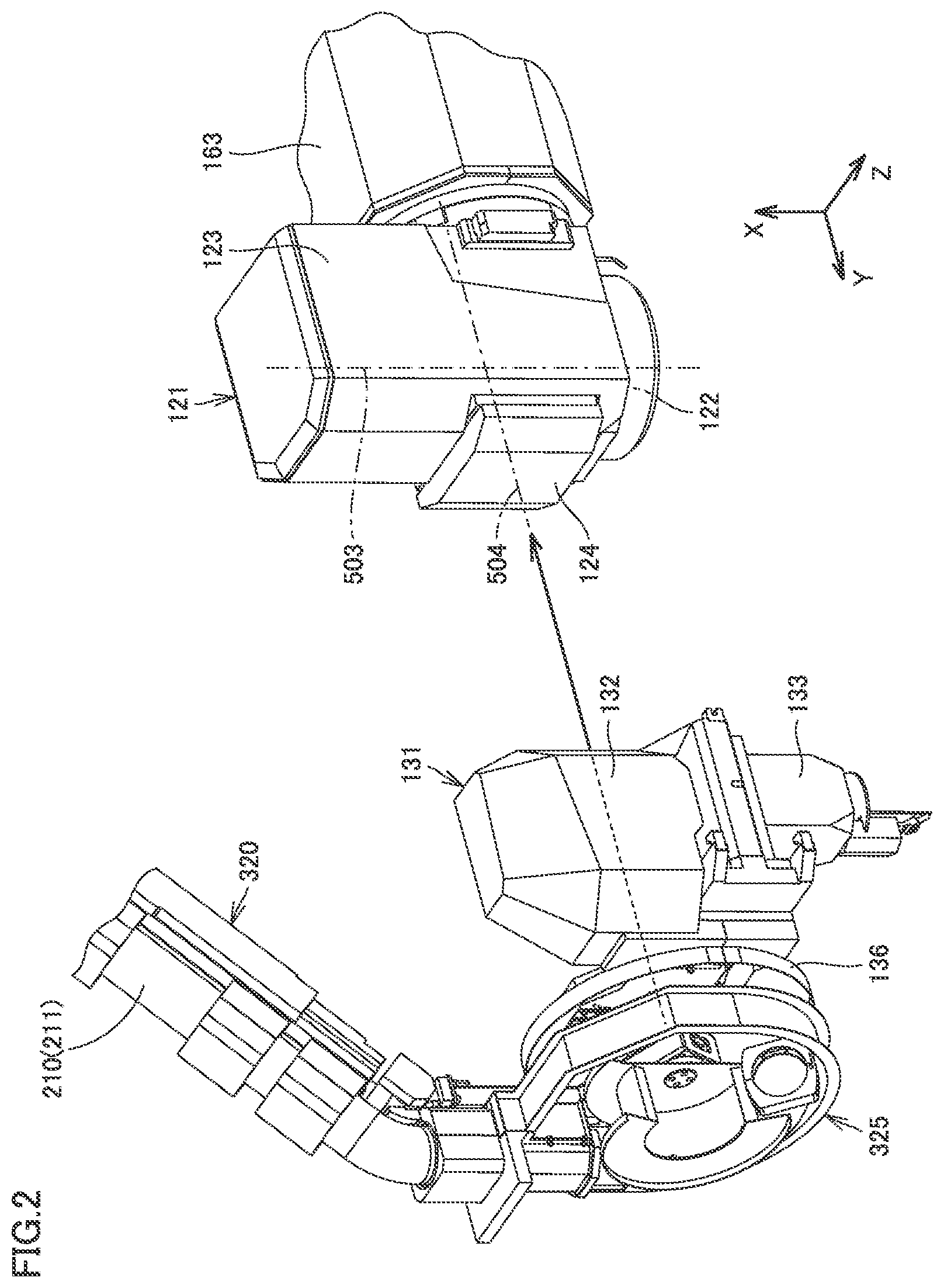 Patent US12599997 Figure 2 – Processing machine