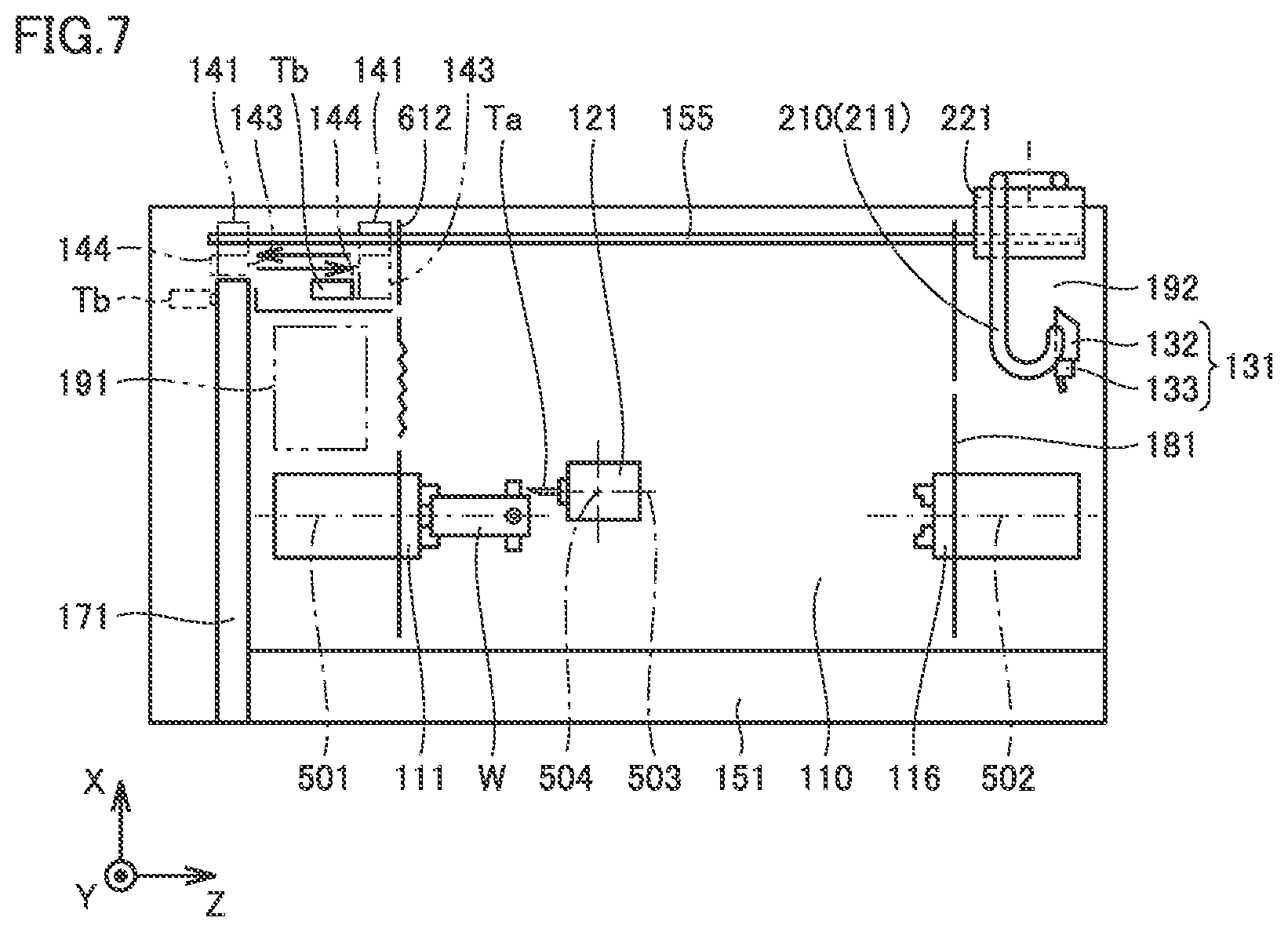 Patent US12599997 Figure 6 – Processing machine