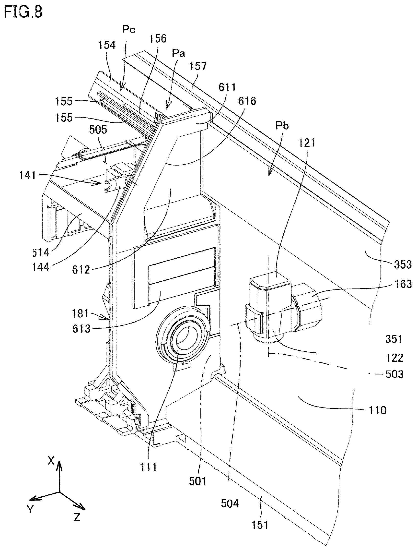 Patent US12599997 Figure 7 – Processing machine