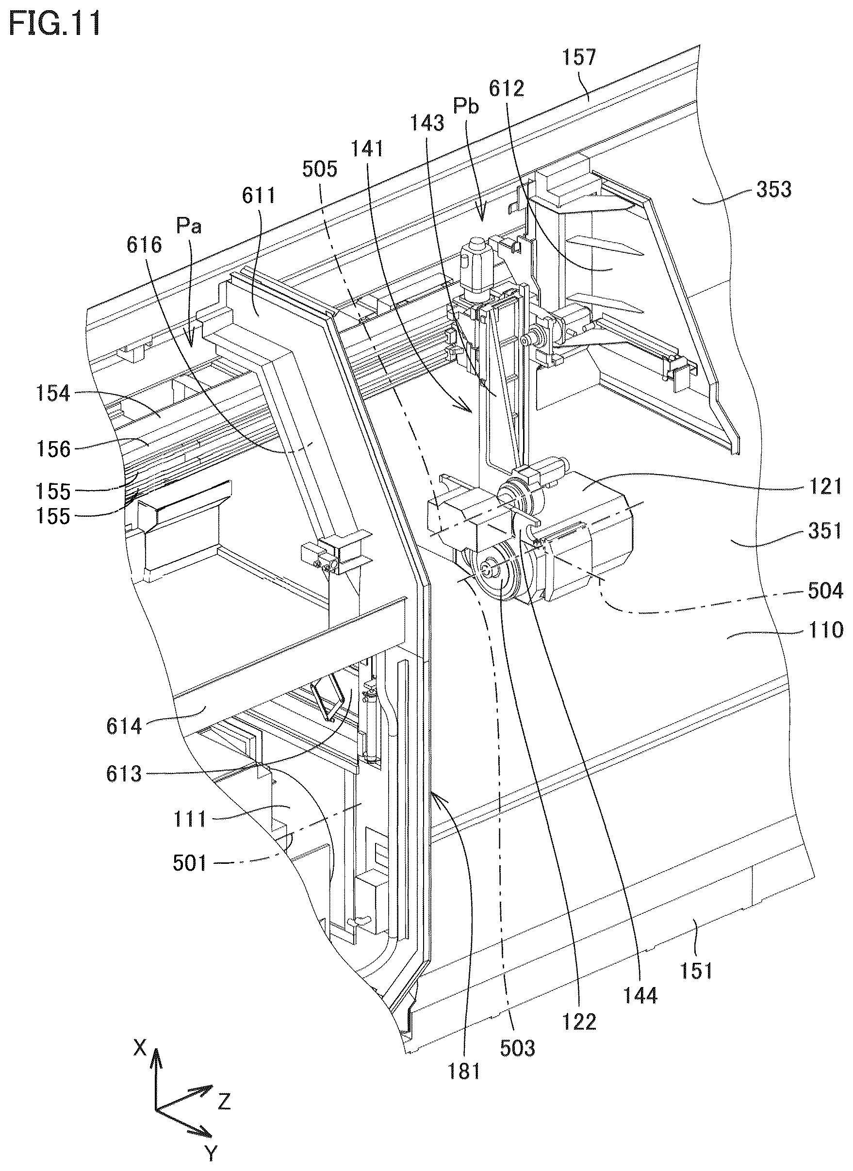 Patent US12599997 Figure 10 – Processing machine