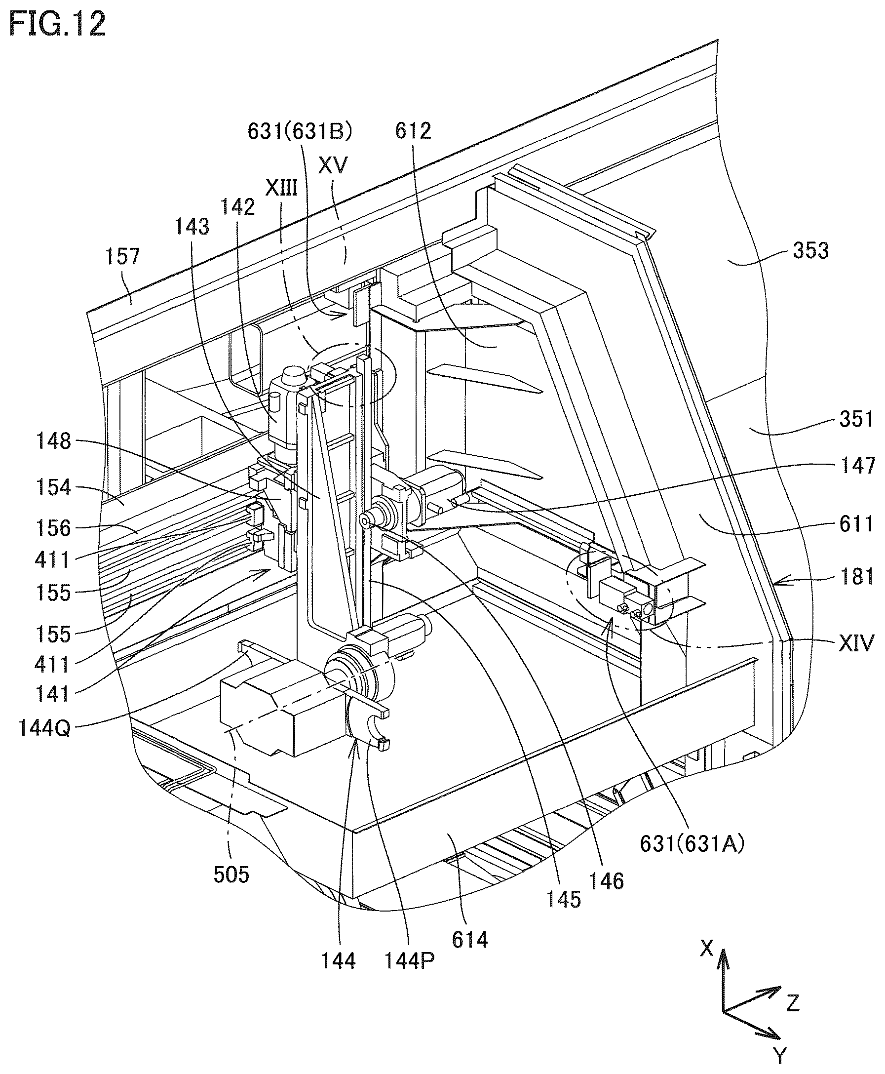 Patent US12599997 Figure 11 – Processing machine