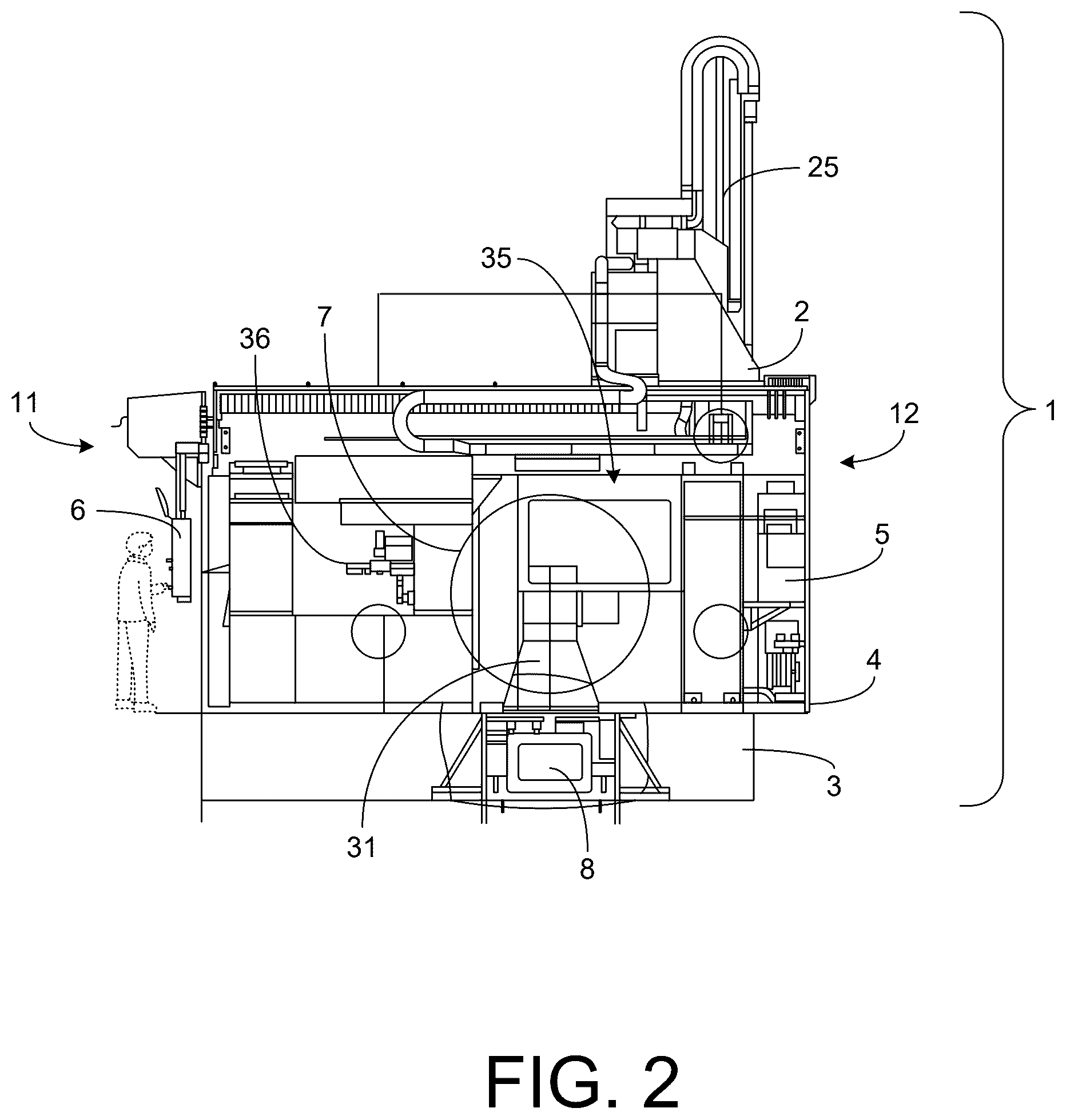 Patent US12599999 Figure 2 – Processing machine and processing method