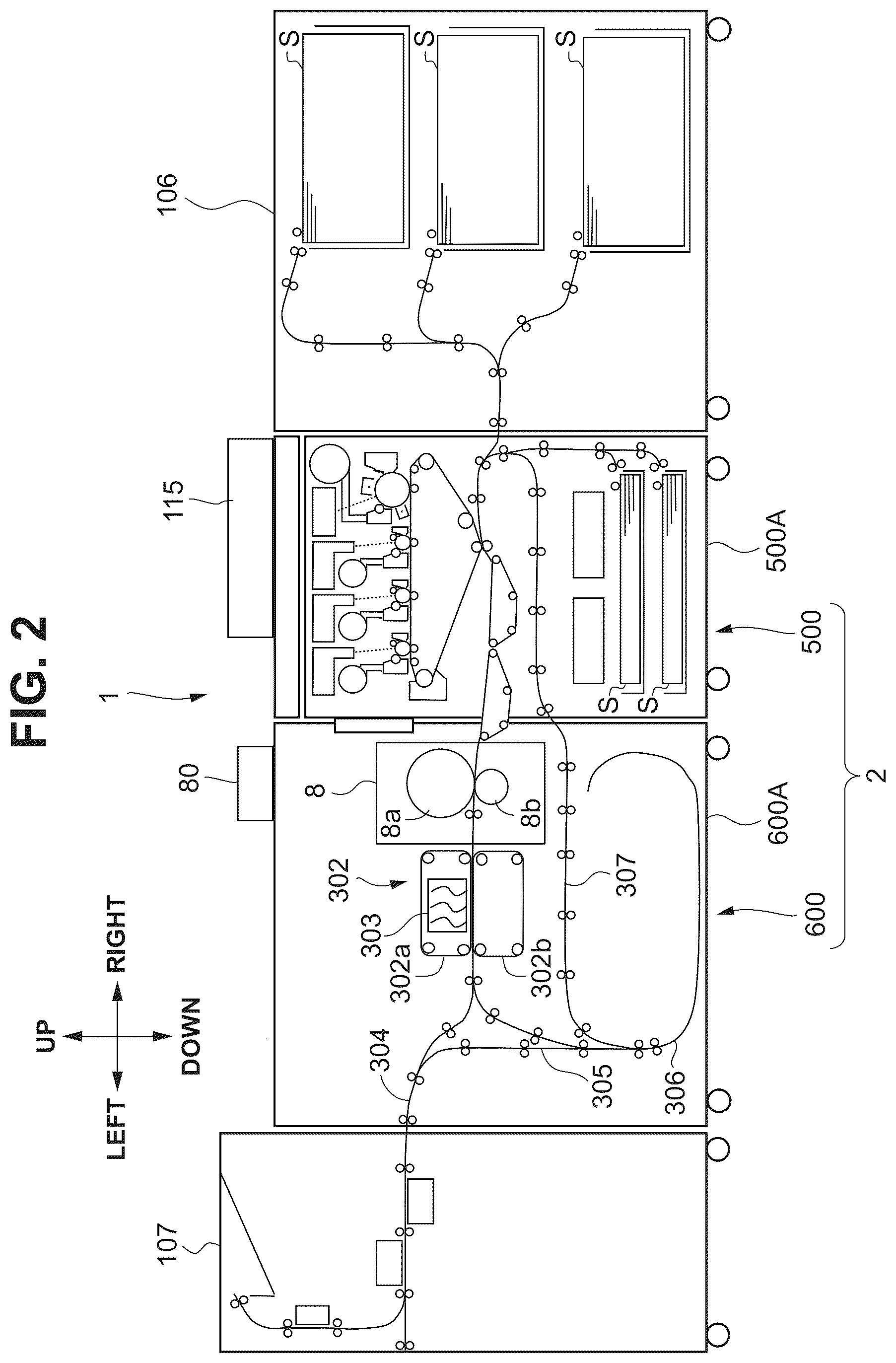 Patent US12602002 Figure 2 – Image forming apparatus to reduce positional deviation between doors