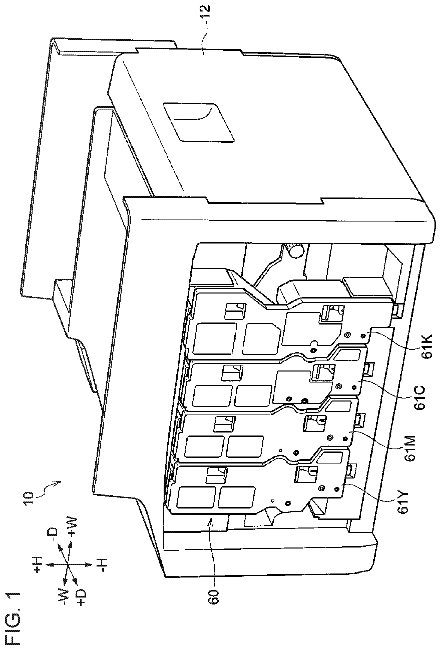 Patent US12602003 Figure 1 – Toner cartridge having a wall with a curved portion and an image forming apparatus