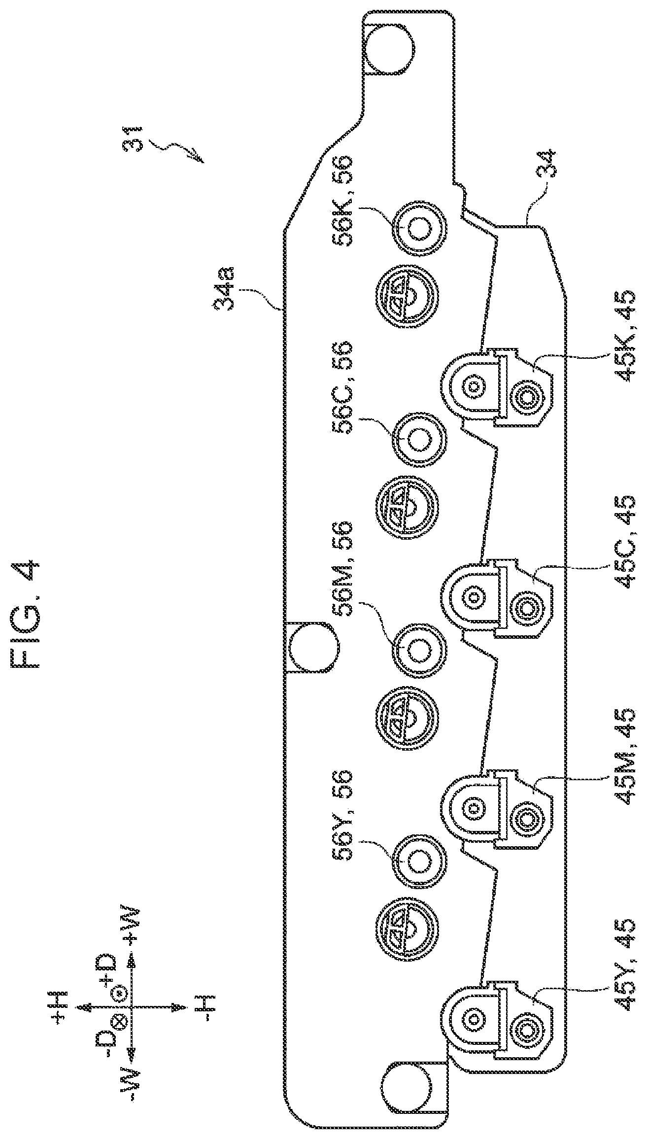 Patent US12602003 Figure 4 – Toner cartridge having a wall with a curved portion and an image forming apparatus