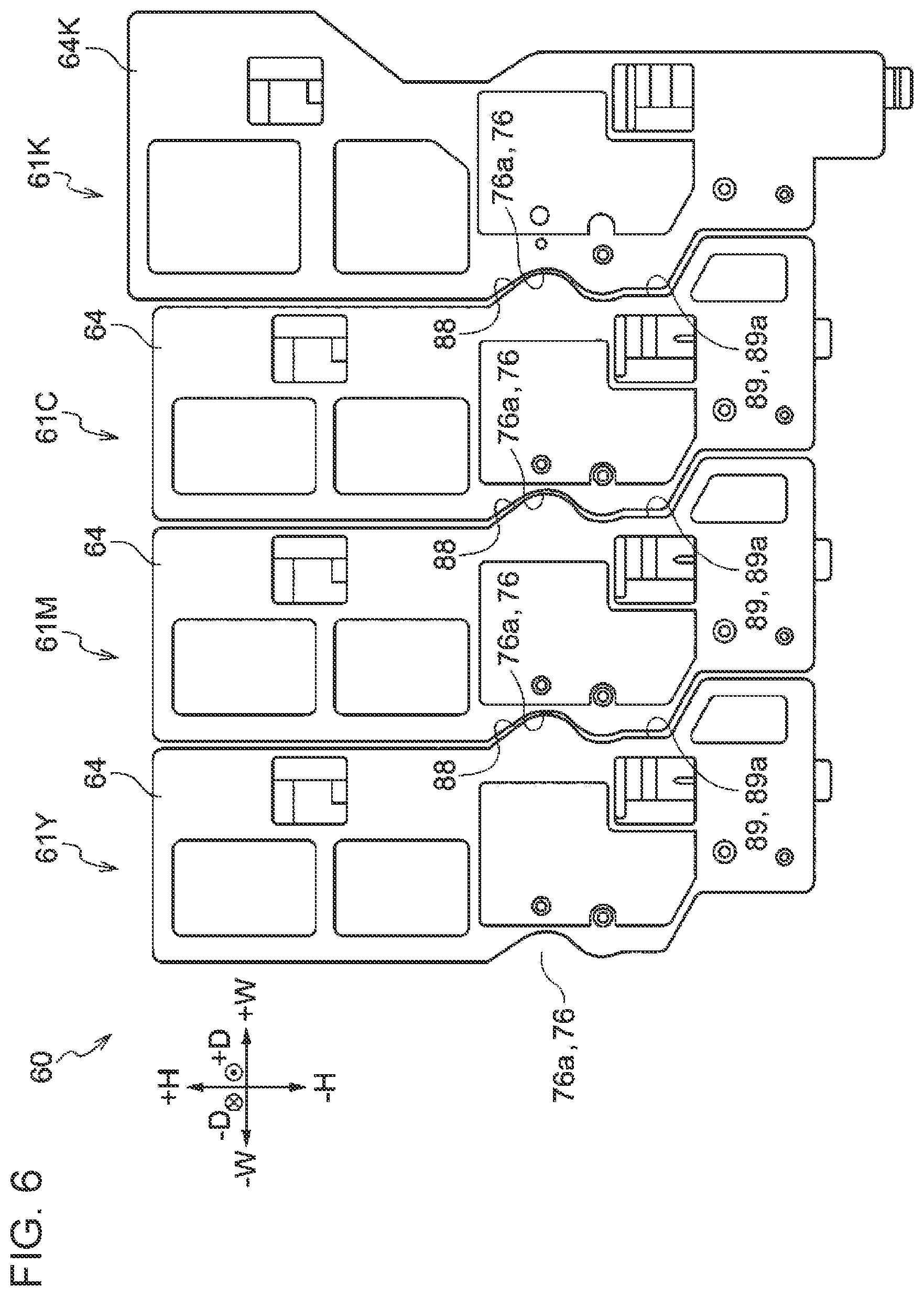 Patent US12602003 Figure 6 – Toner cartridge having a wall with a curved portion and an image forming apparatus