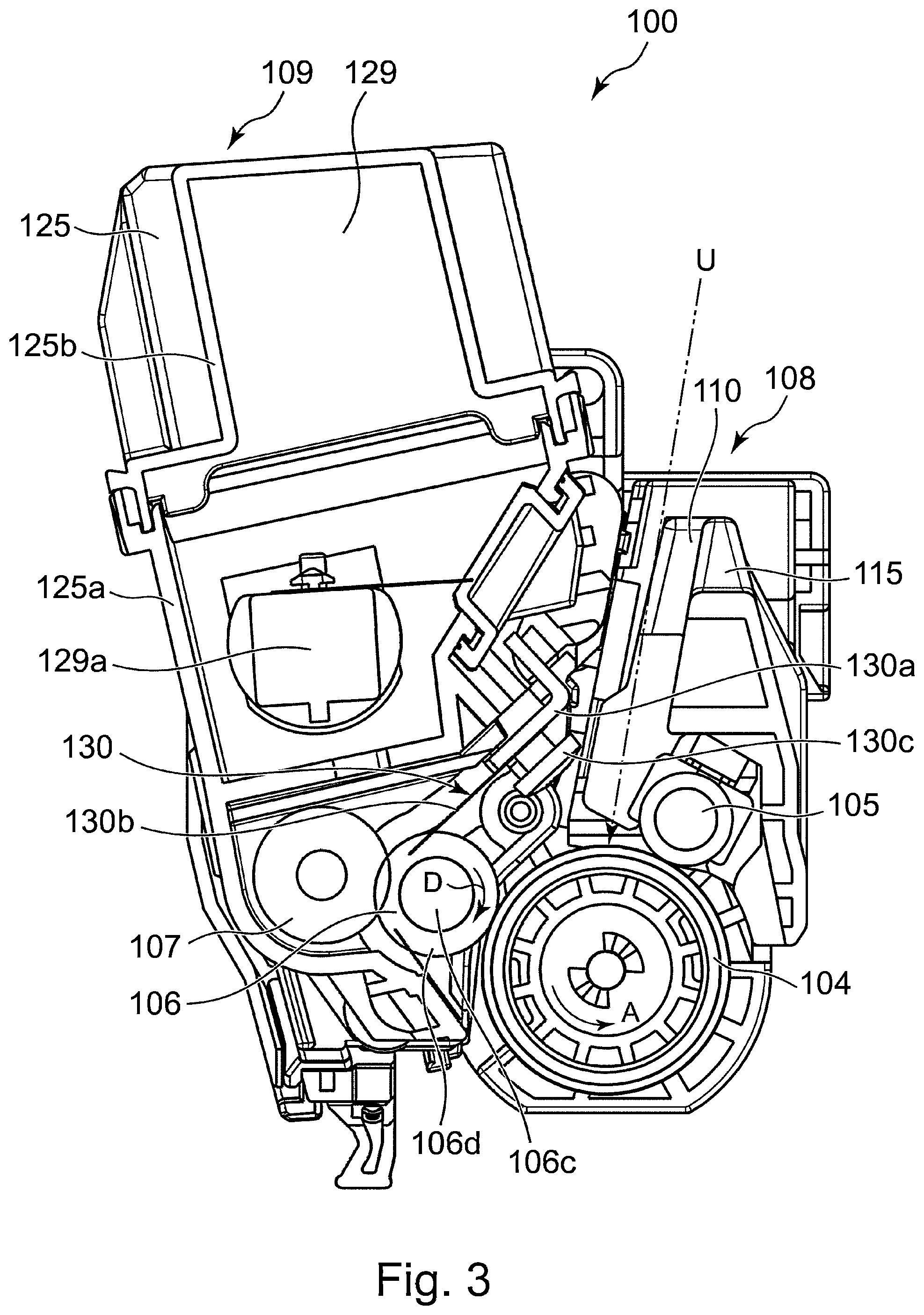 Patent US12602006 Figure 3 – Cartridge and image forming apparatus