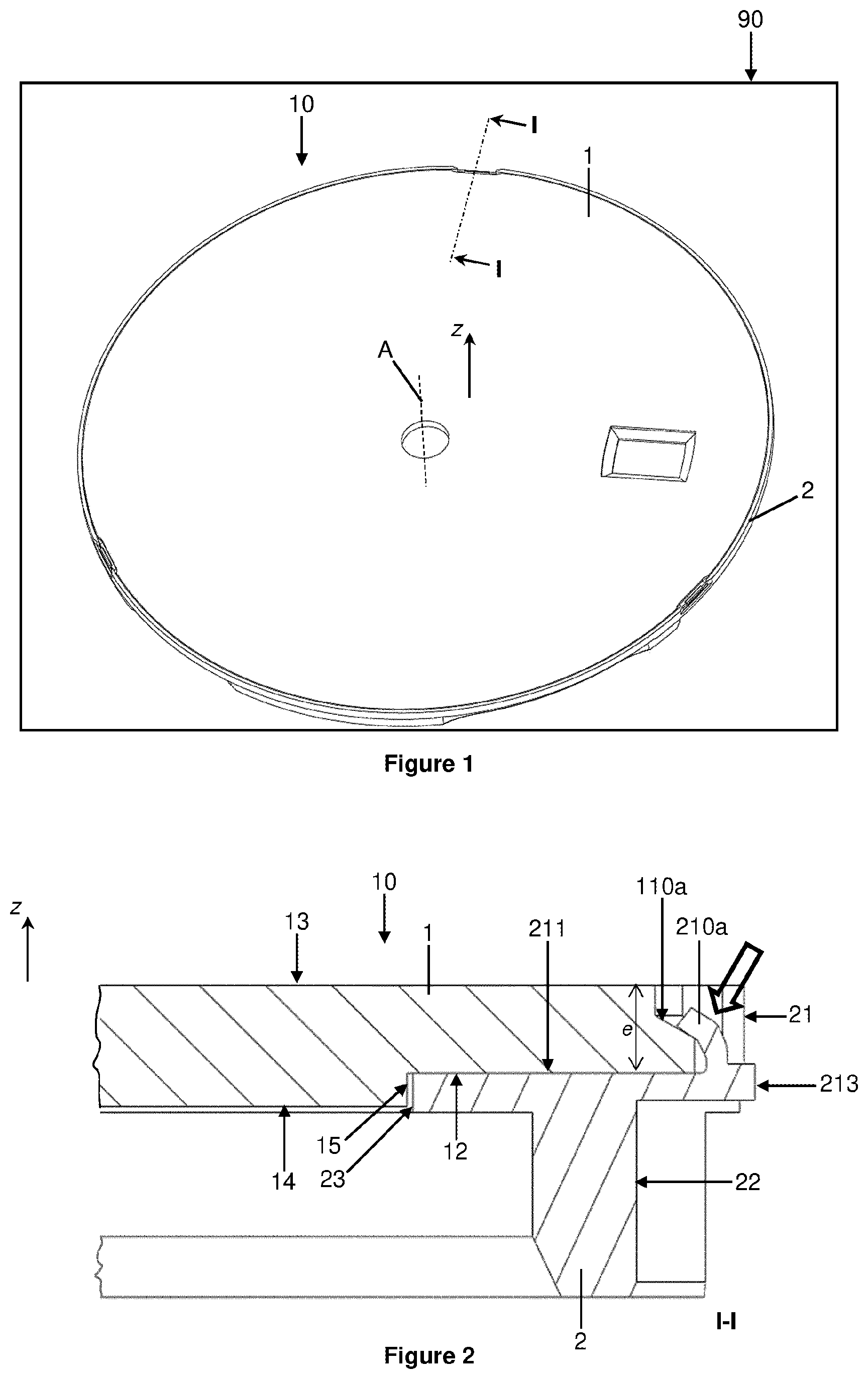 Patent US12602009 Figure 1 – Connecting ring for a timepiece dial, plate and timepiece dial, assembly method
