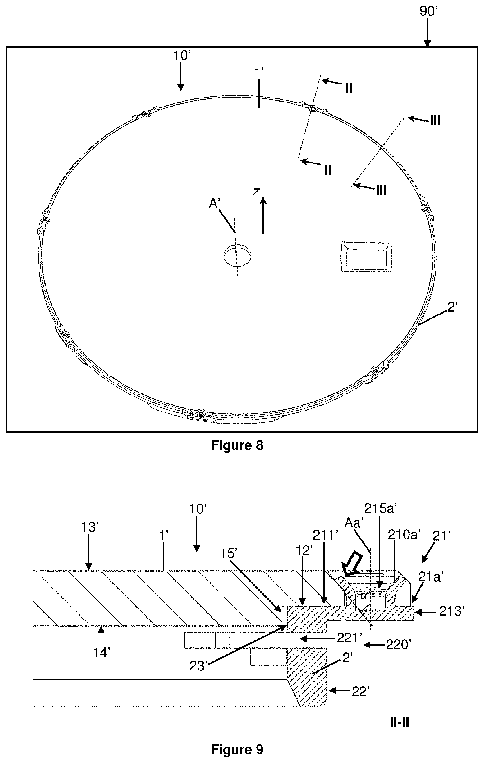 Patent US12602009 Figure 5 – Connecting ring for a timepiece dial, plate and timepiece dial, assembly method