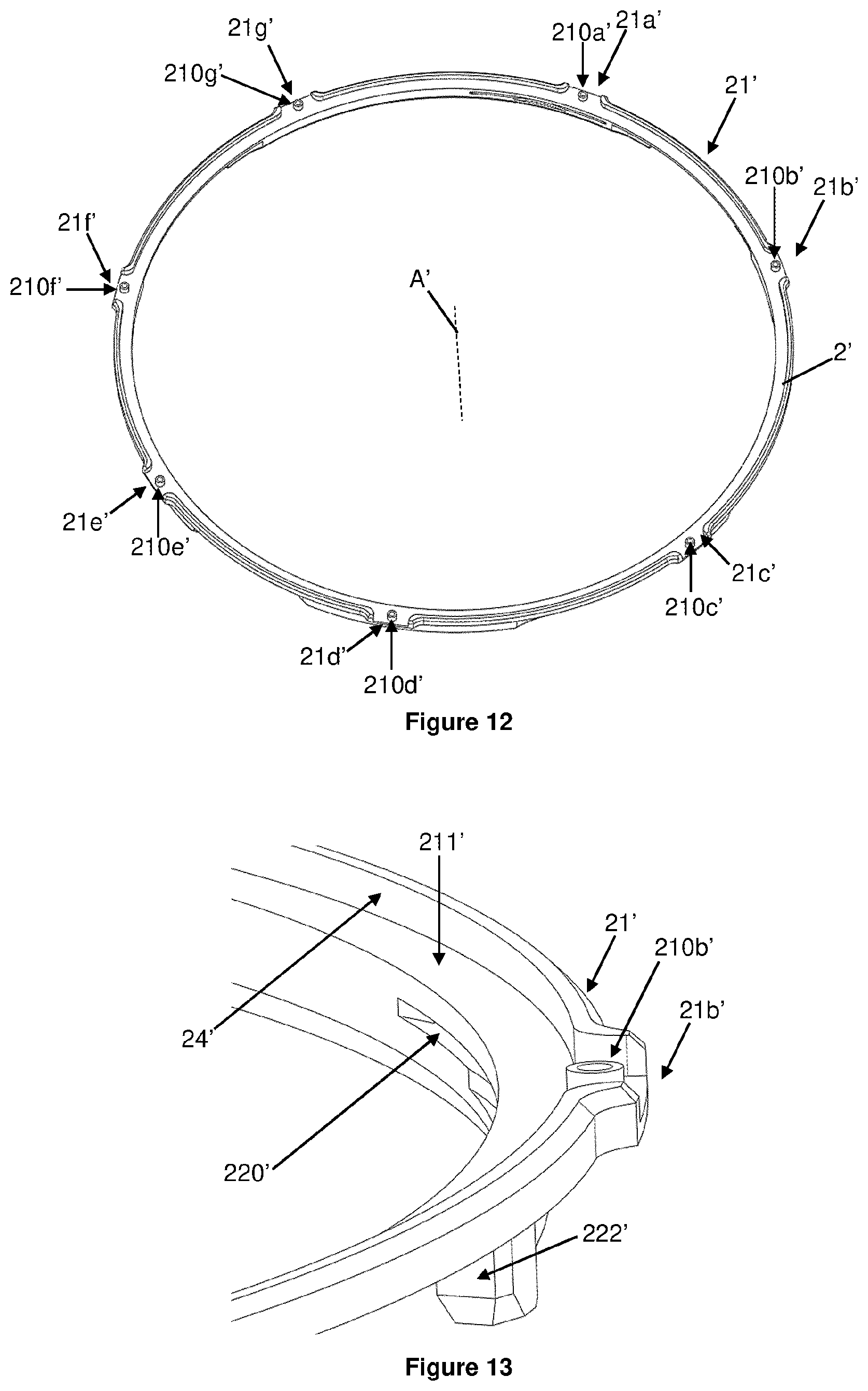 Patent US12602009 Figure 7 – Connecting ring for a timepiece dial, plate and timepiece dial, assembly method