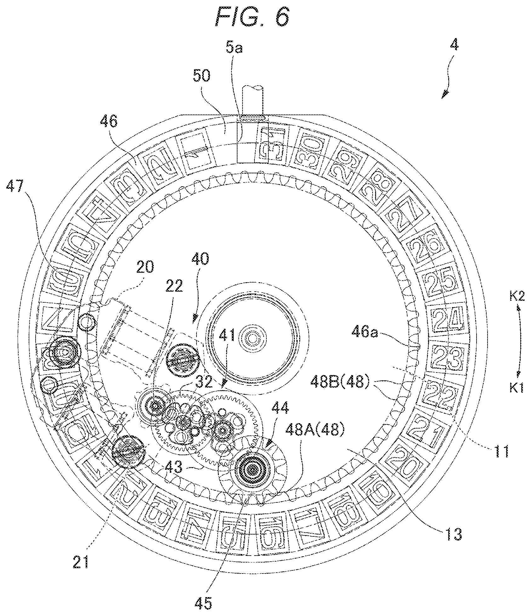 Patent US12602010 Figure 5 – Information display mechanism, timepiece movement, and timepiece
