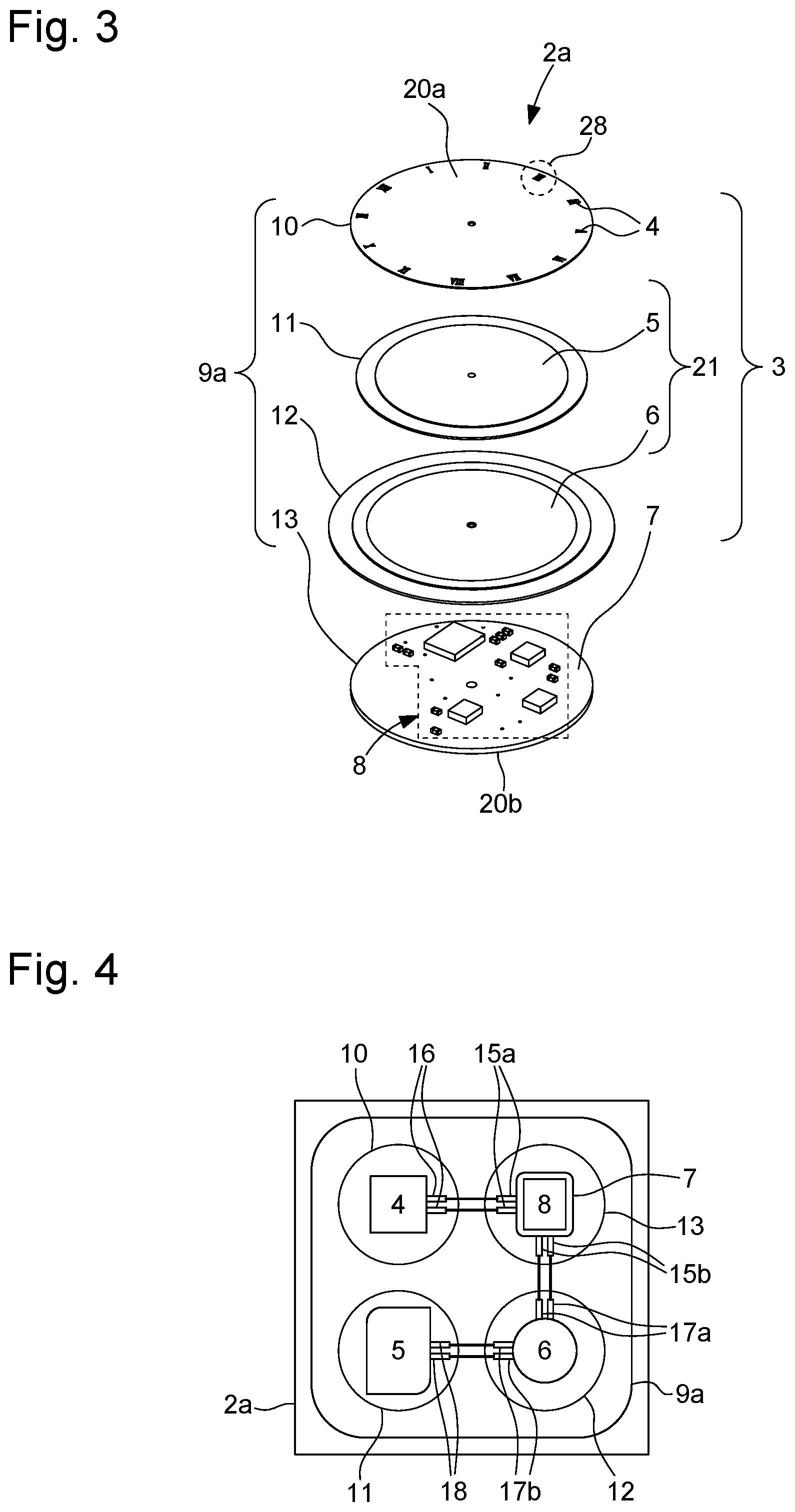 Patent US12602011 Figure 2 – Timepiece comprising an external element