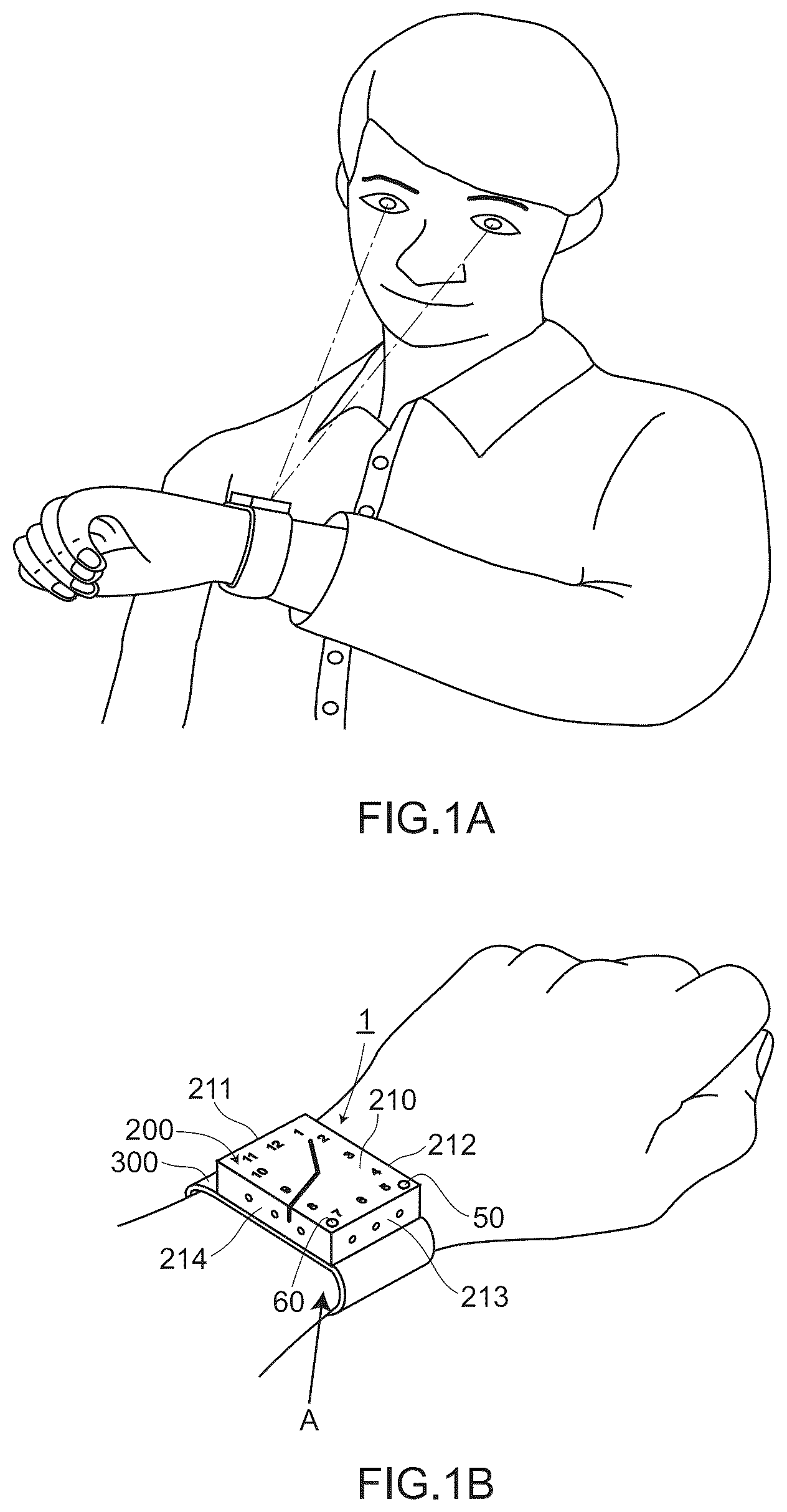 Patent US12602017 Figure 1 – Wristwatch and wristwatch-type display device