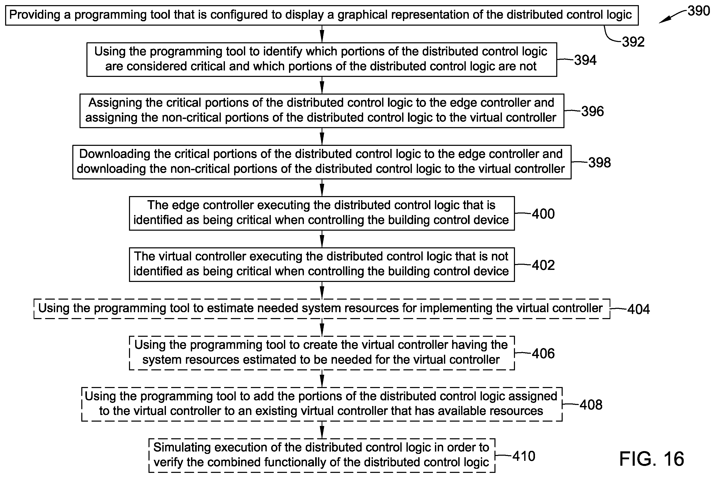 Patent US12602022 Figure 16 – Method and system for managing virtual controllers in a building management system
