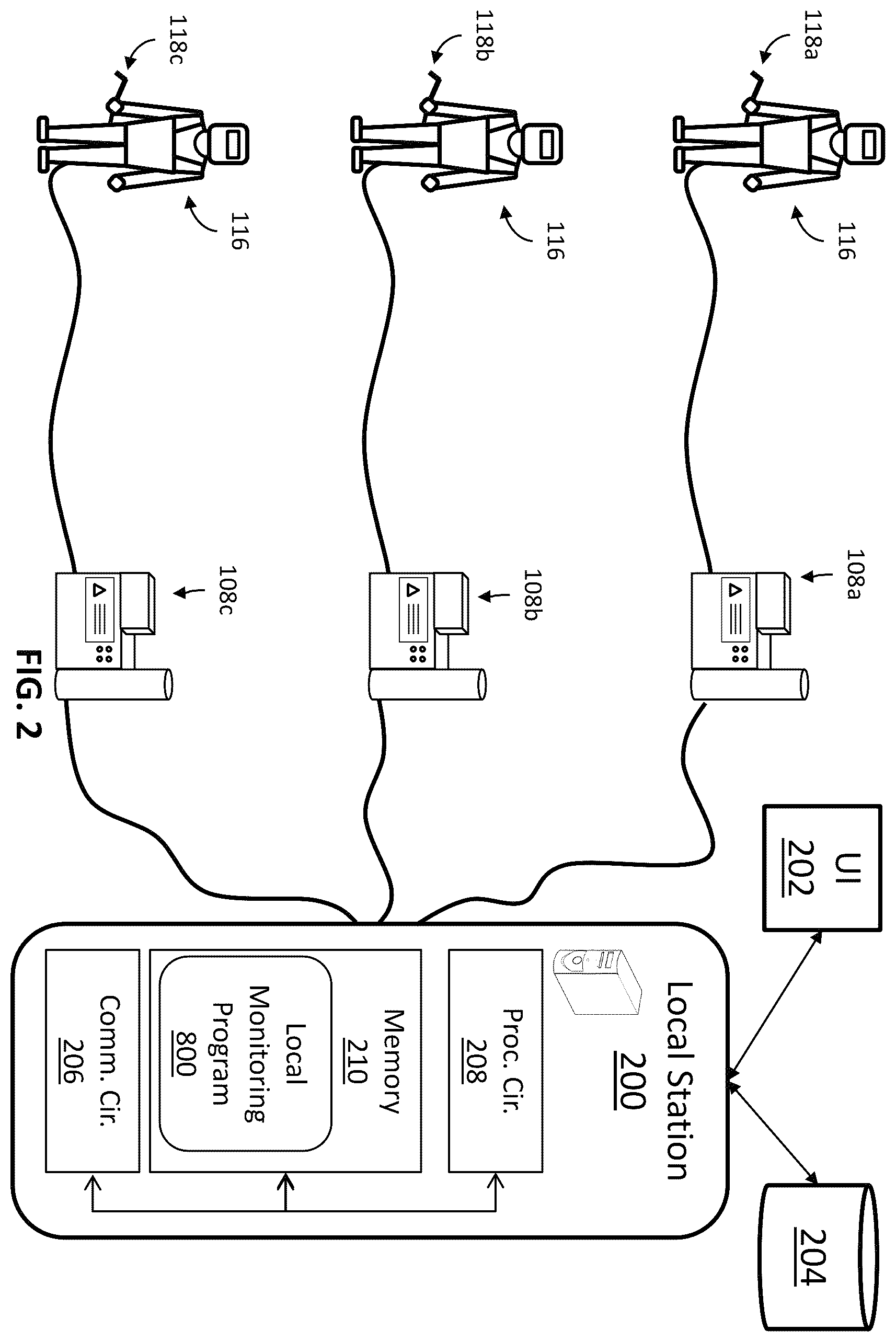 Patent US12602034 Figure 2 – Distributed weld monitoring system with job tracking