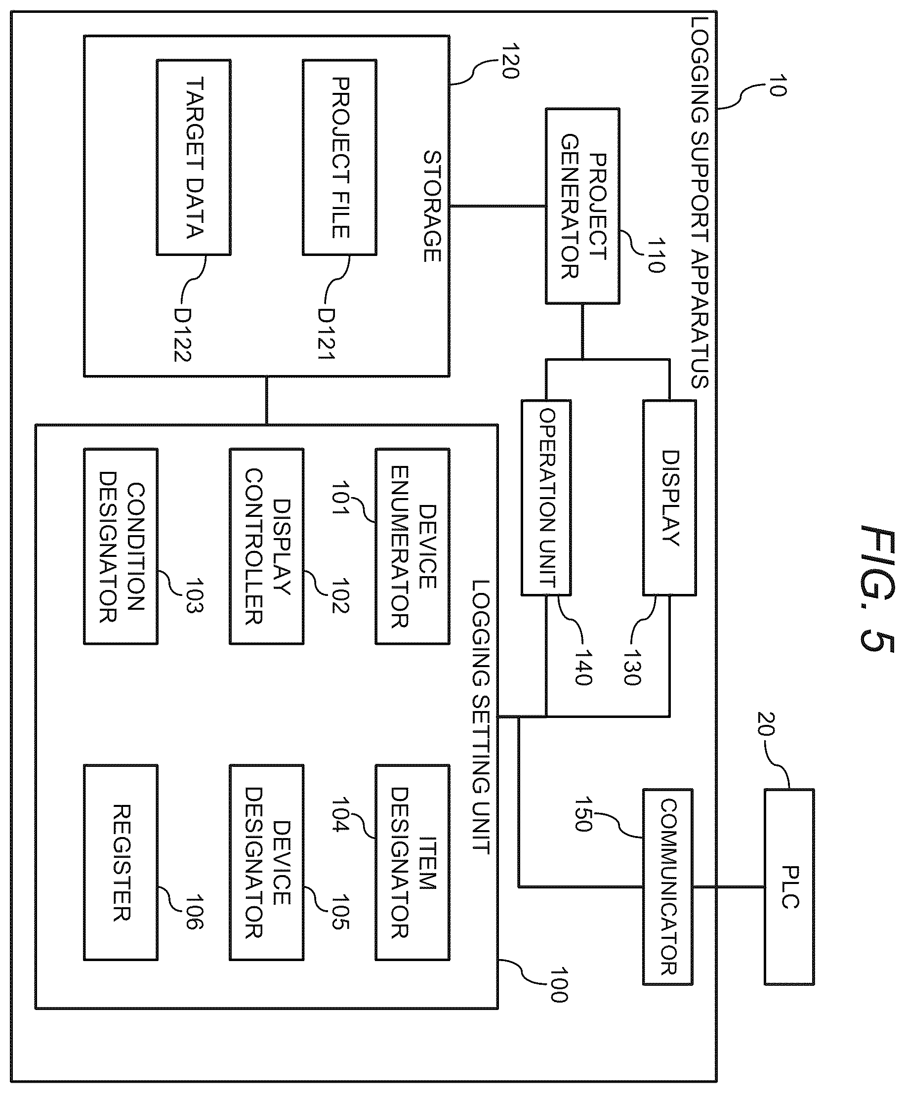 Patent US12602038 Figure 5 – Logging support apparatus, logging system, method for logging support, and recording medium